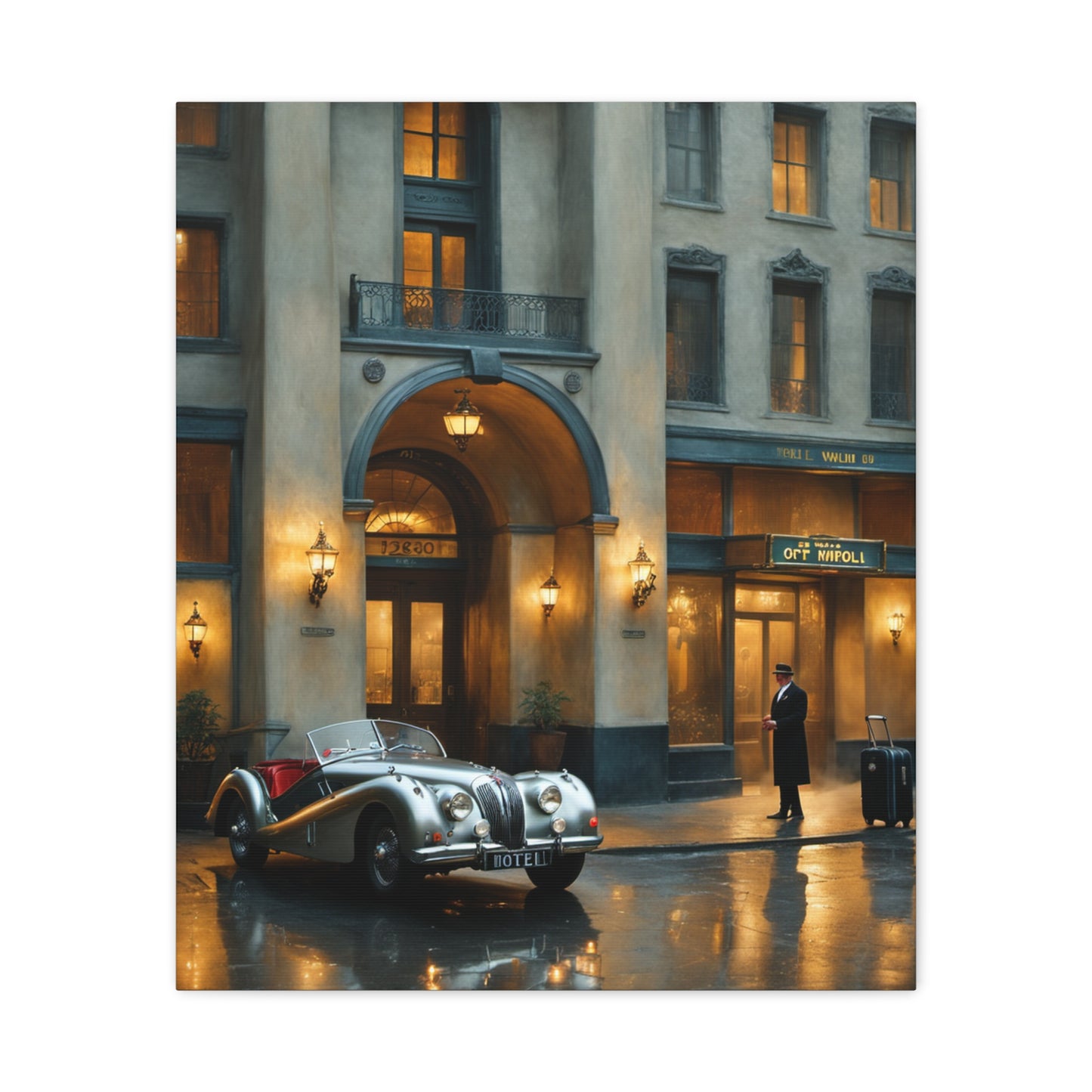 Vintage Car Canvas Wall Art, Classic Automobile Decor, Timeless Home Decoration, Retro Art Print, Unique Gift Idea