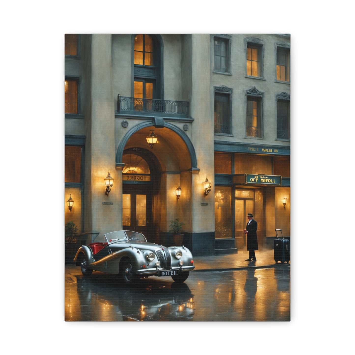 Vintage Car Canvas Wall Art, Classic Automobile Decor, Timeless Home Decoration, Retro Art Print, Unique Gift Idea