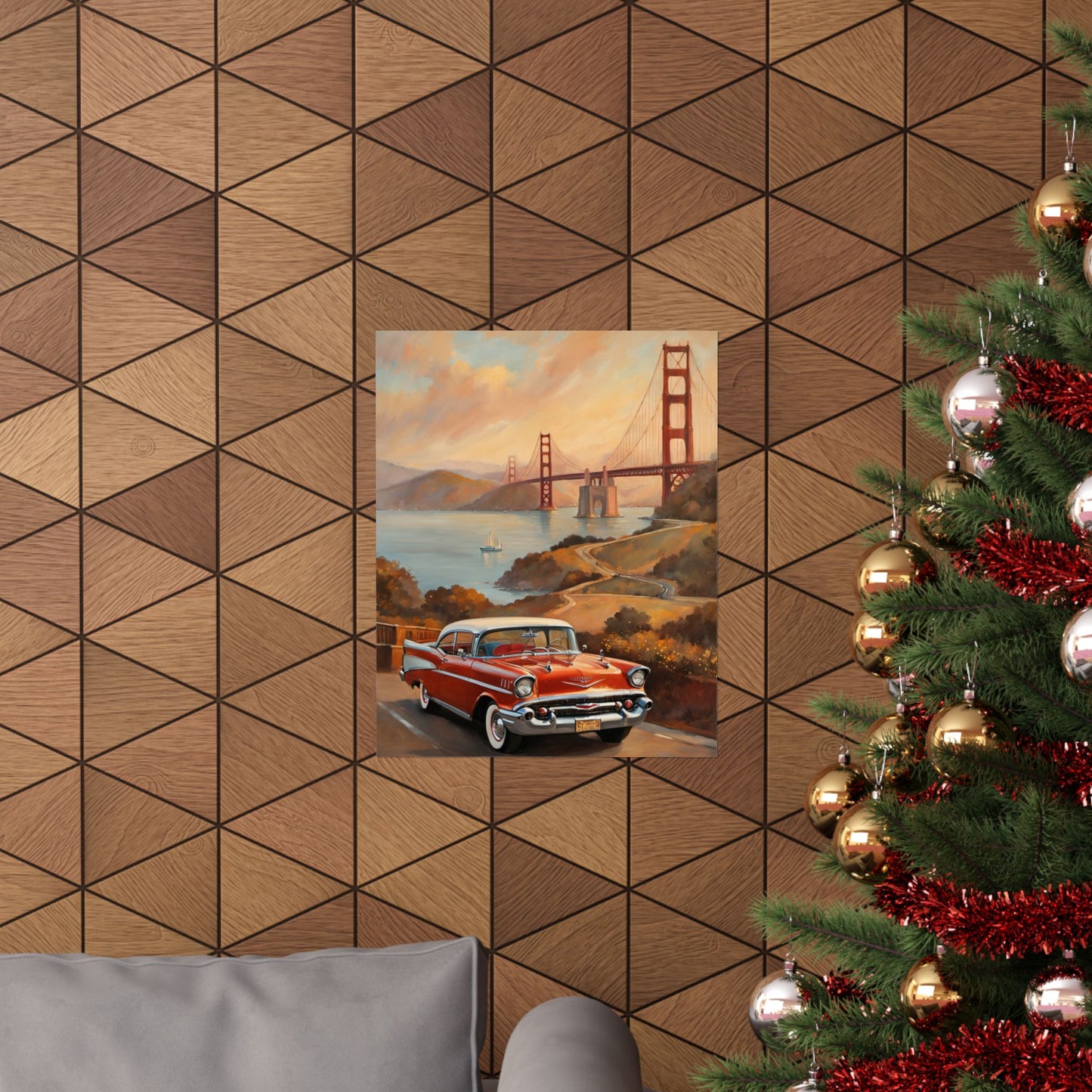 Vintage Car Poster, Nostalgic Wall Art, Home Decor, Great for Car Lovers, Gift for Retro Enthusiasts