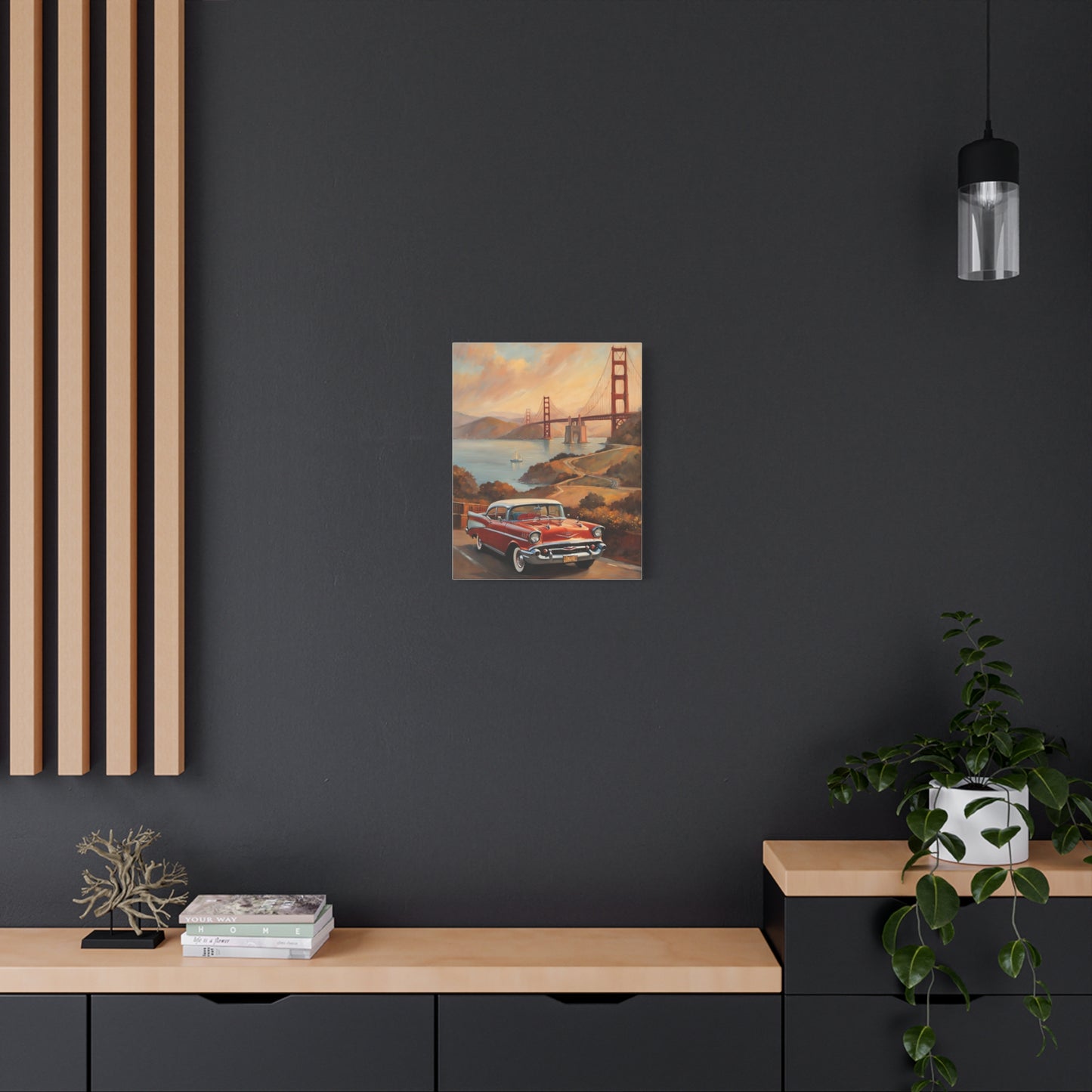 Vintage Car Wall Art Print, Retro Canvas for Home Decor, Classic Cars Art, Gift for Car Lovers, Nostalgic Travel Decor