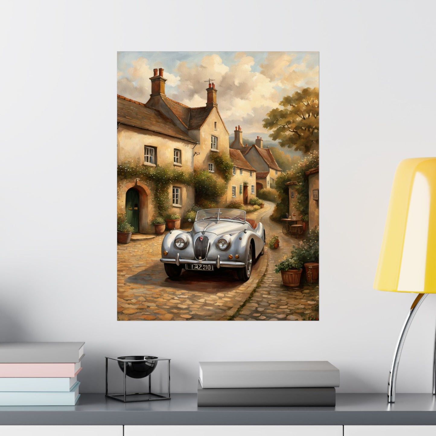 Charming Vintage Car Poster, Matte Vertical Art for Home Décor, Perfect Gift for Car Lovers, Wall Art, Living Room Decoration