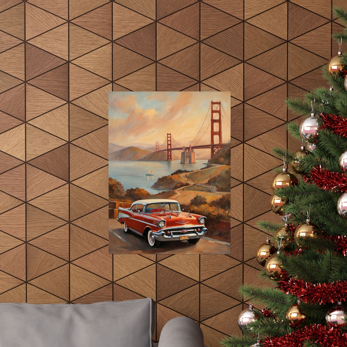 Vintage Car Poster, Nostalgic Wall Art, Home Decor, Great for Car Lovers, Gift for Retro Enthusiasts