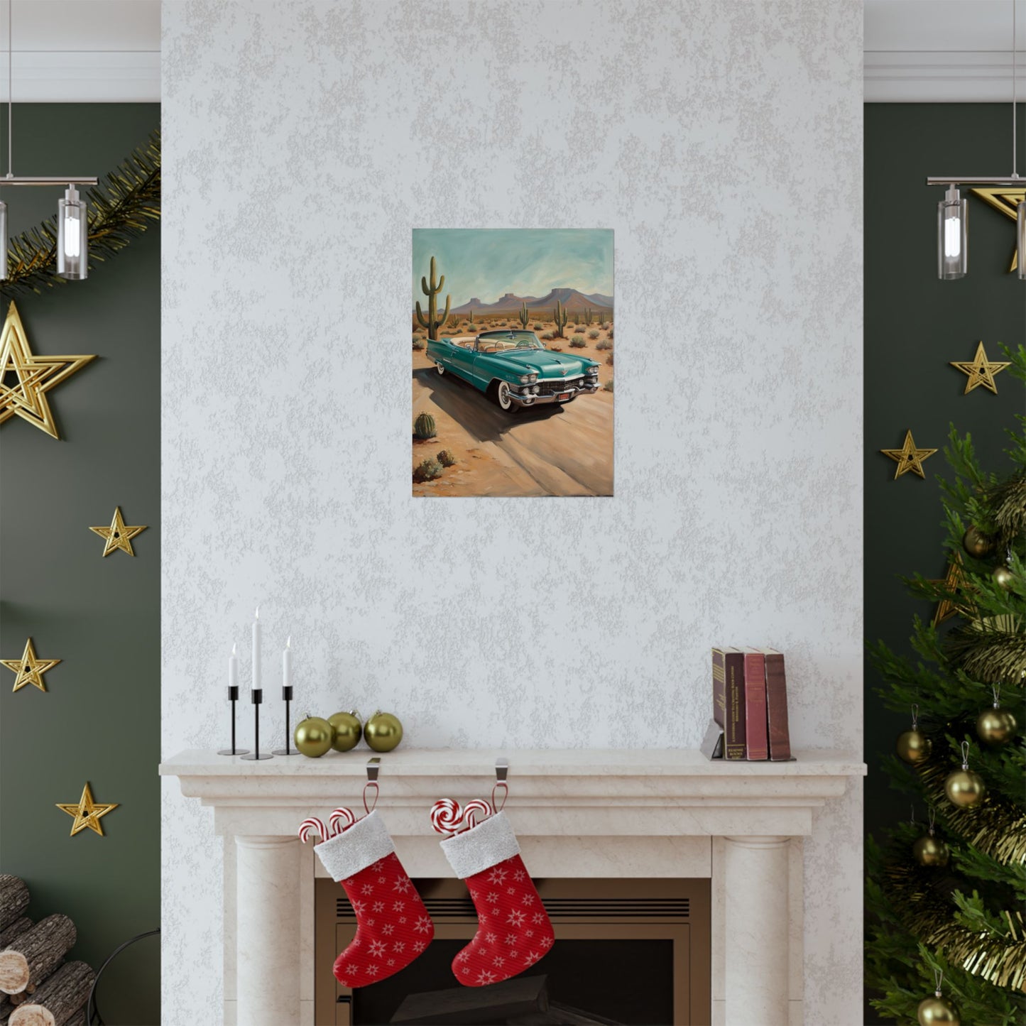 Vintage Car Matte Vertical Posters, Retro Wall Art, Desert Decor, Gift for Car Lovers, Home Decor, Nostalgic Art Prints - AquilVision