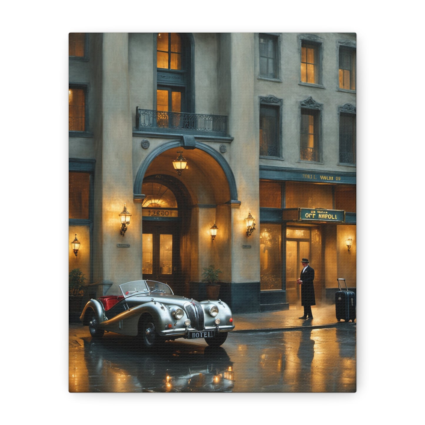 Vintage Car Canvas Wall Art, Classic Automobile Decor, Timeless Home Decoration, Retro Art Print, Unique Gift Idea