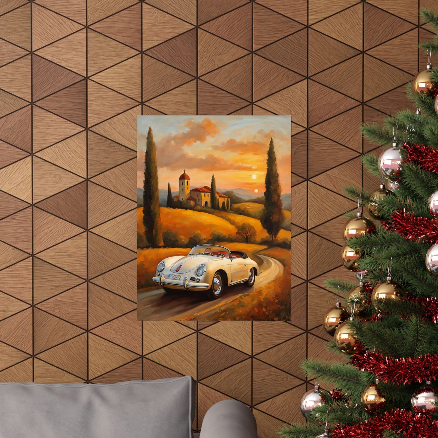 Scenic Vintage Car Posters, Wall Art for Car Lovers, Home Décor, Gifts for Him, Retro Style
