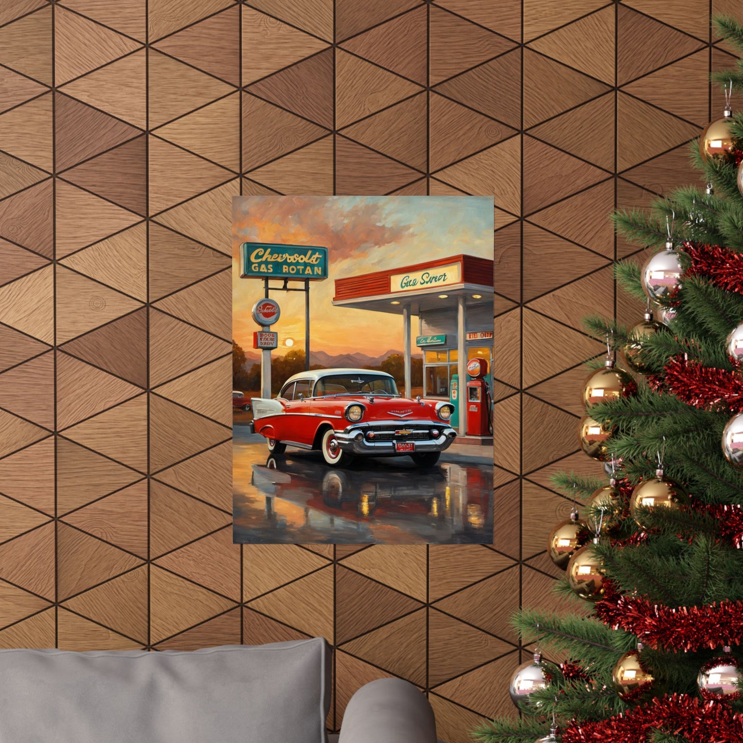 Vintage Car Wall Art Poster, Retro Automotive Decor, Classic Car Poster for Home, Gift for Car Enthusiasts, Nostalgic Wall Decor