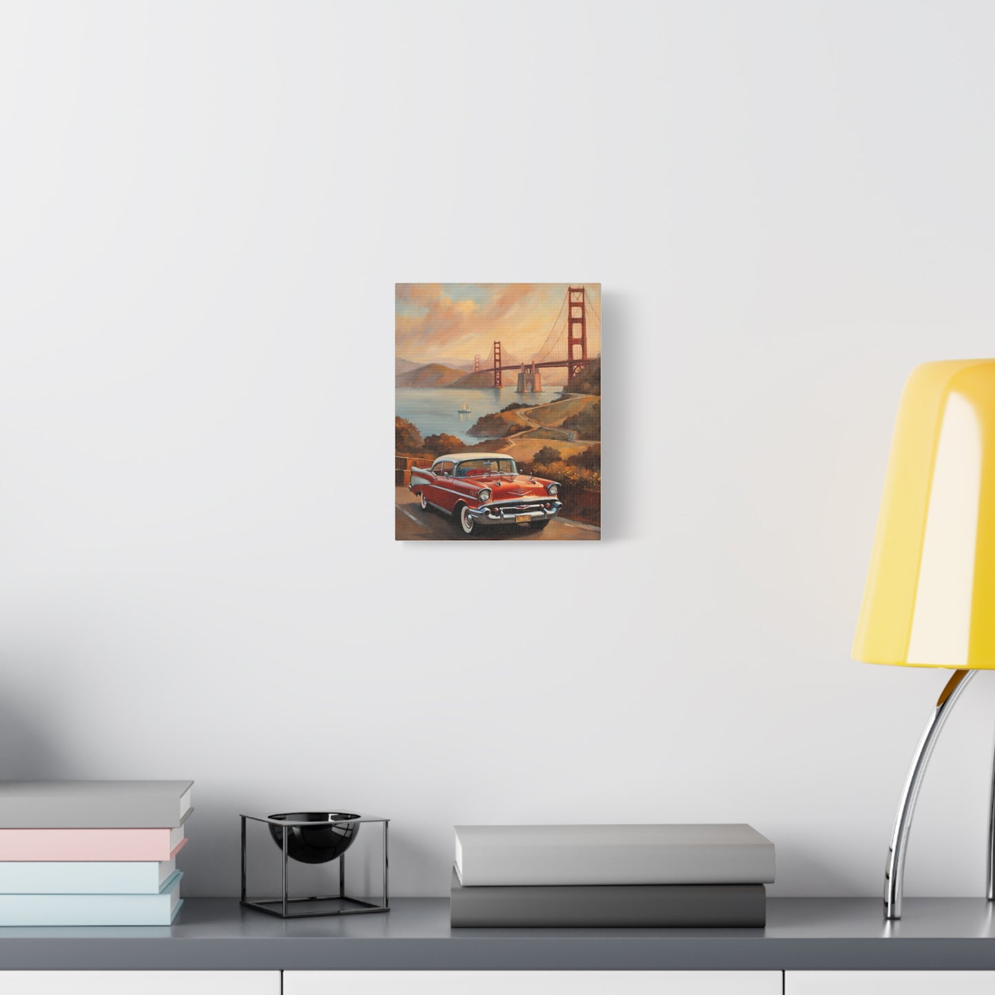 Vintage Car Wall Art Print, Retro Canvas for Home Decor, Classic Cars Art, Gift for Car Lovers, Nostalgic Travel Decor