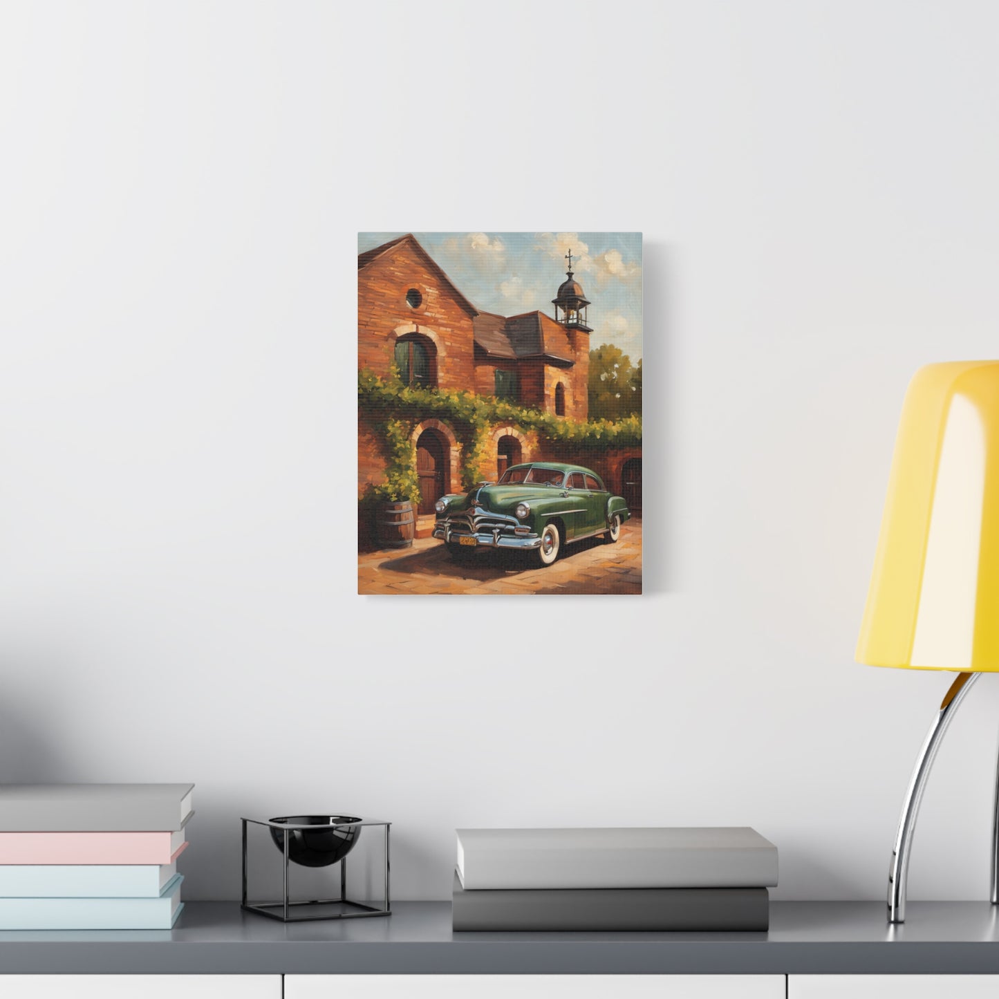 Vintage Car Wall Art - Rustic Home Decor, Canvas Print, Classic Automobile Artwork, Gift for Car Enthusiasts, Vintage Vibes