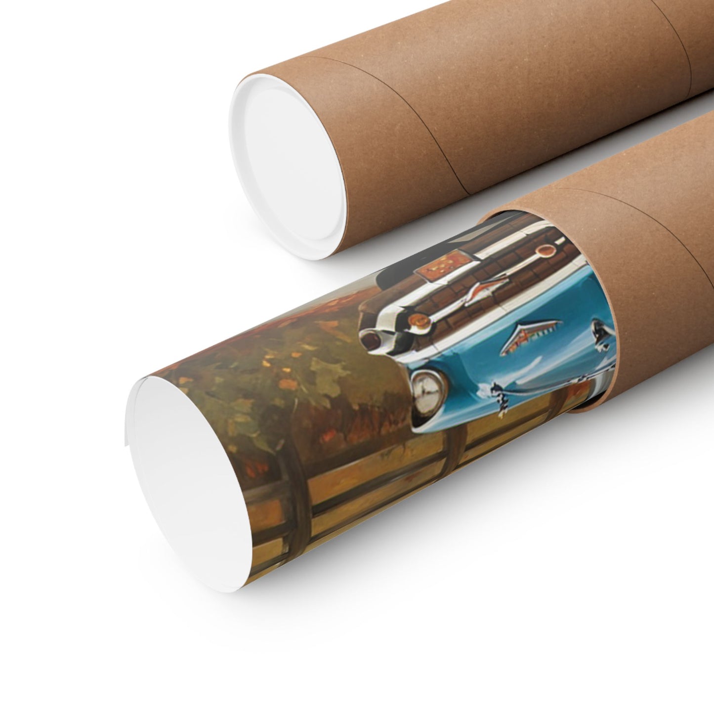 Vintage Car Autumn Poster, Fall Decor, Retro Wall Art, Home Decoration, Gift for Car Enthusiasts, Reminiscent Artwork