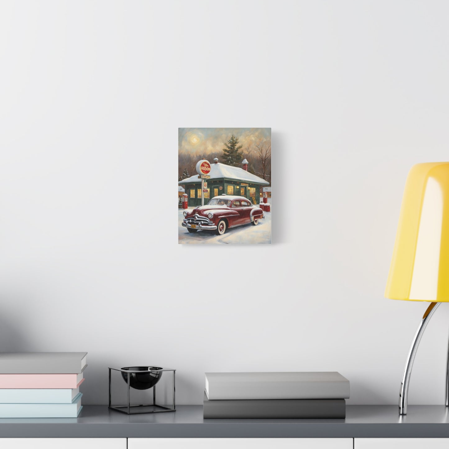 Vintage Winter Scene Canvas Print