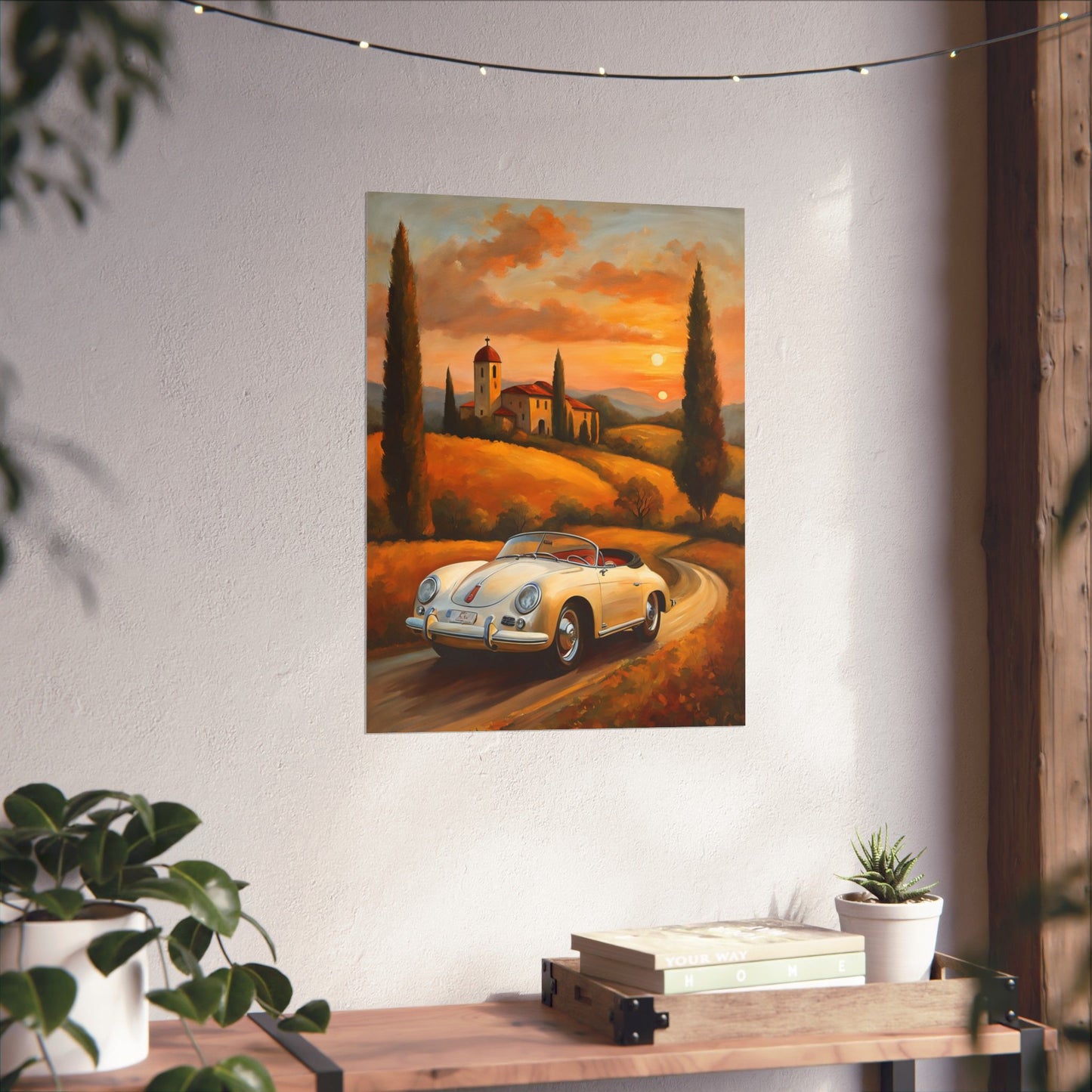 Scenic Vintage Car Posters, Wall Art for Car Lovers, Home Décor, Gifts for Him, Retro Style