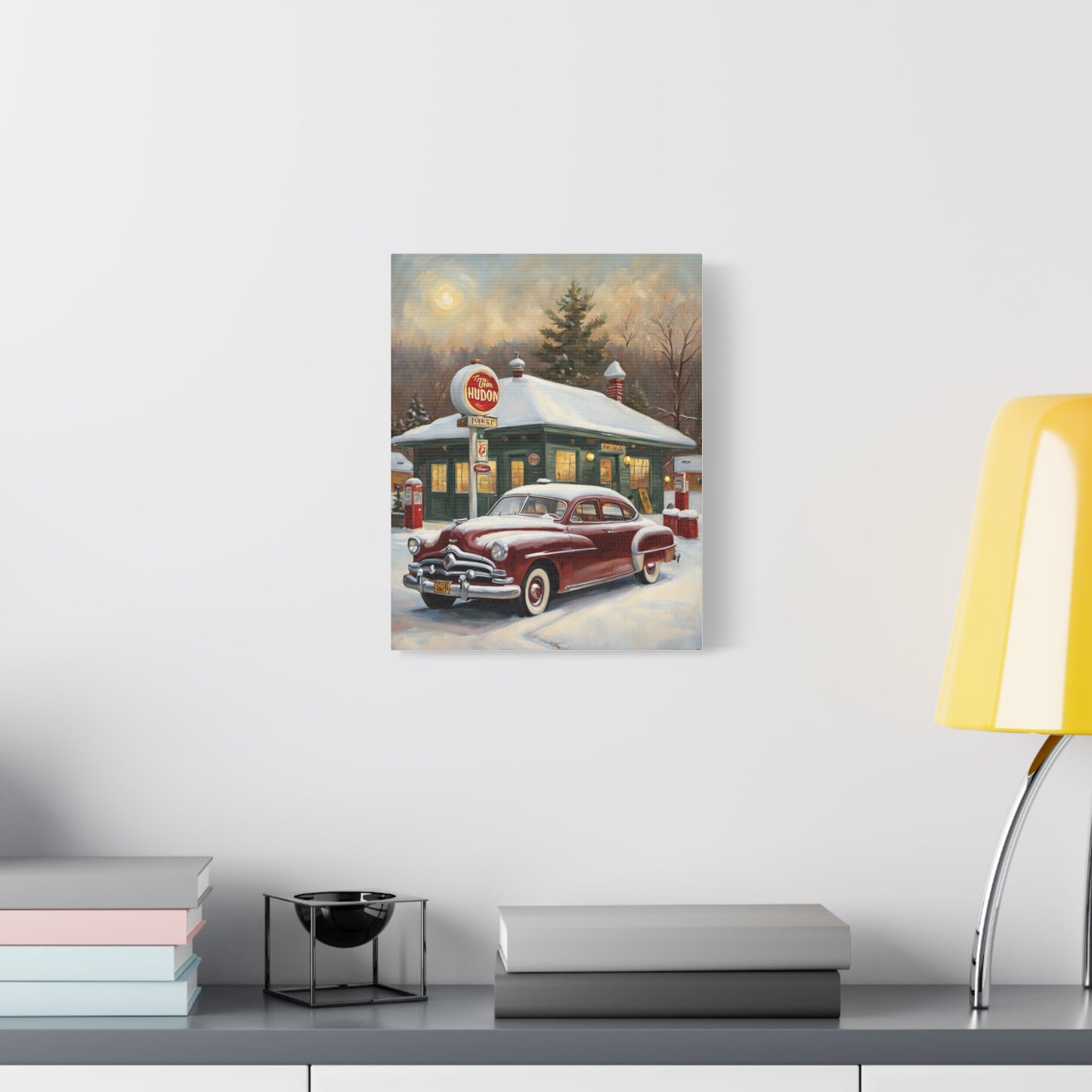 Vintage Winter Scene Canvas Print