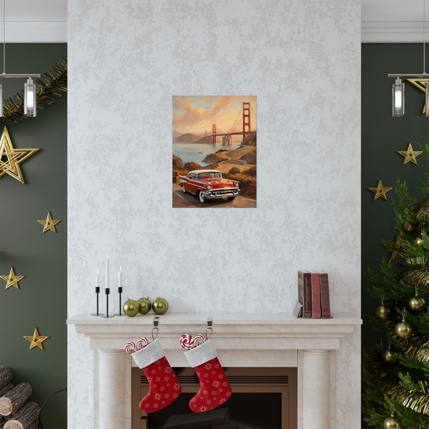 Vintage Car Poster, Nostalgic Wall Art, Home Decor, Great for Car Lovers, Gift for Retro Enthusiasts