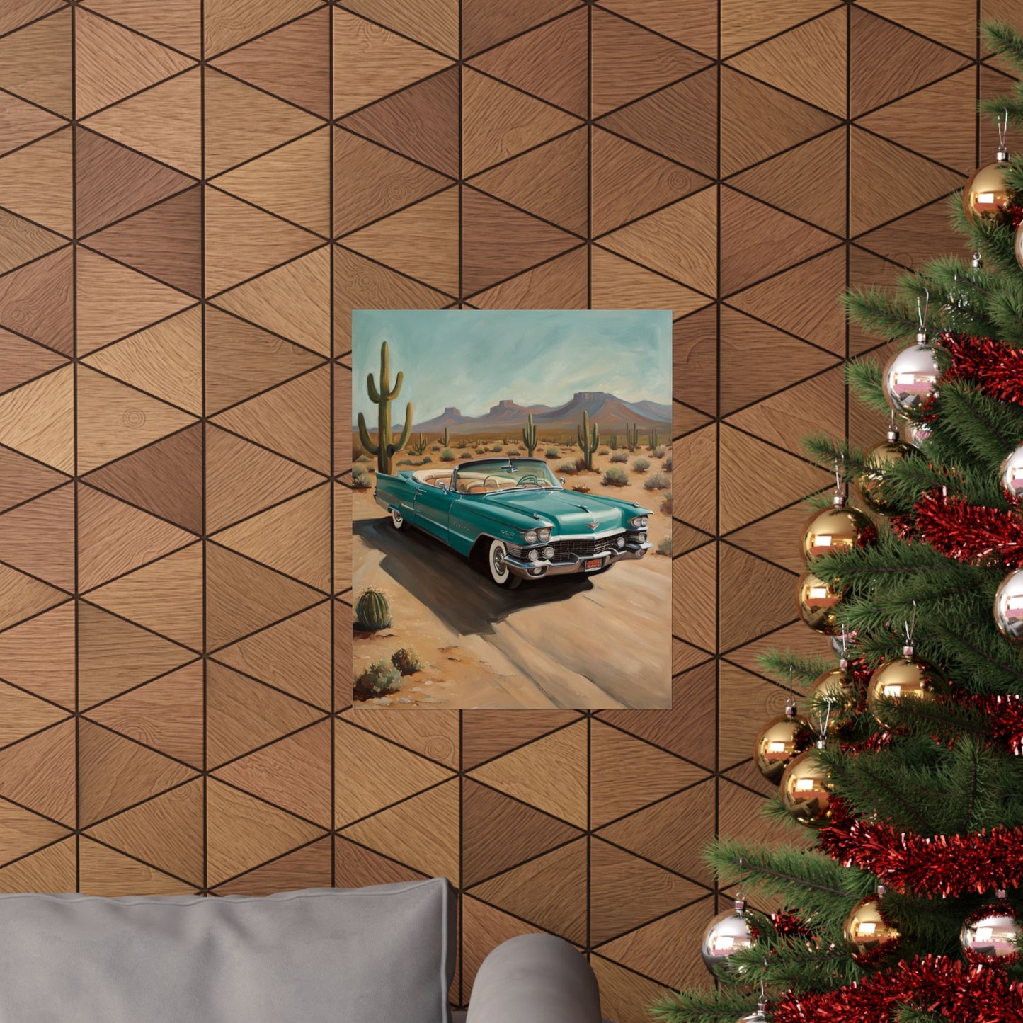 Vintage Car Matte Vertical Posters, Retro Wall Art, Desert Decor, Gift for Car Lovers, Home Decor, Nostalgic Art Prints - AquilVision