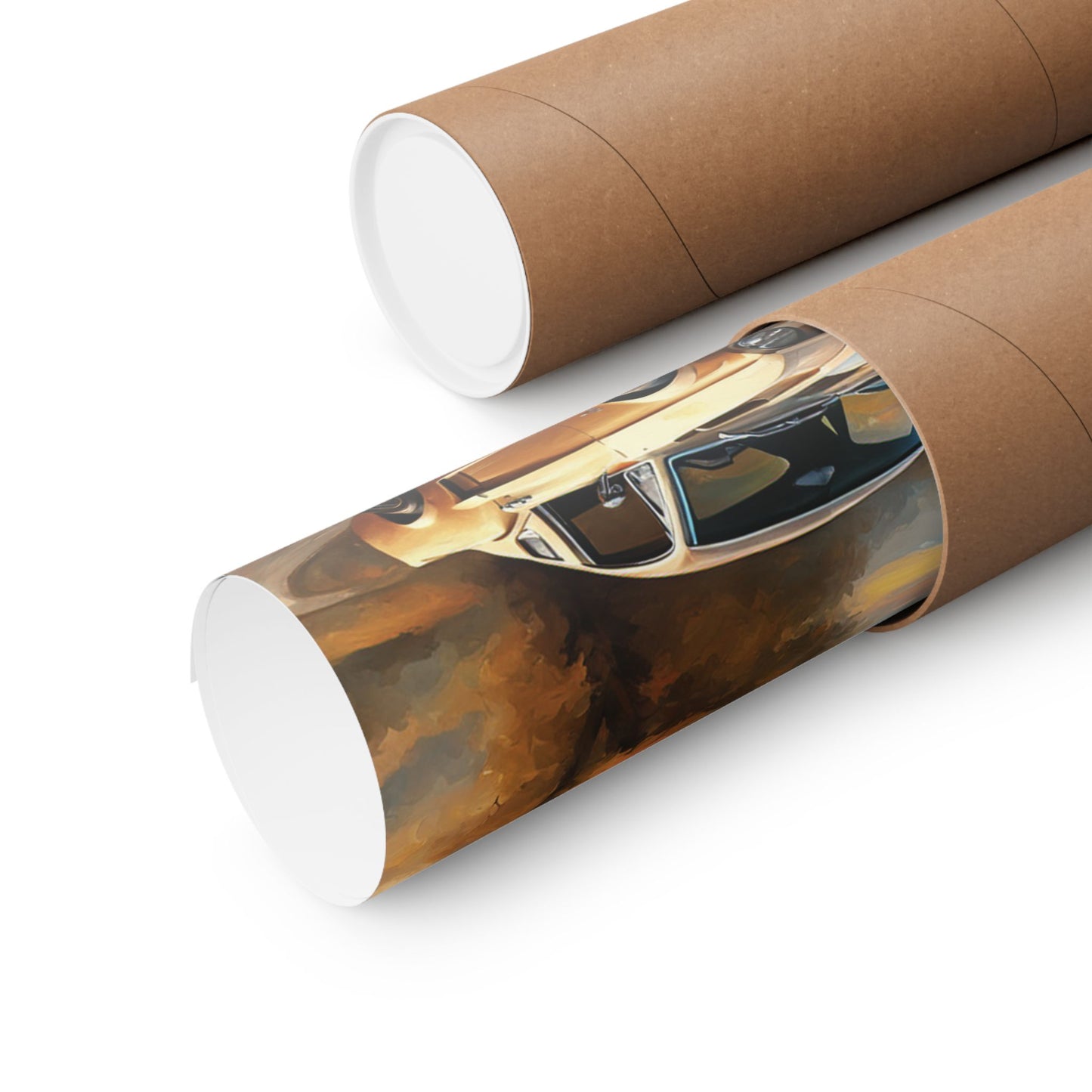 Vintage Countryside Muscle Car Art Print – 18x24 in Poster