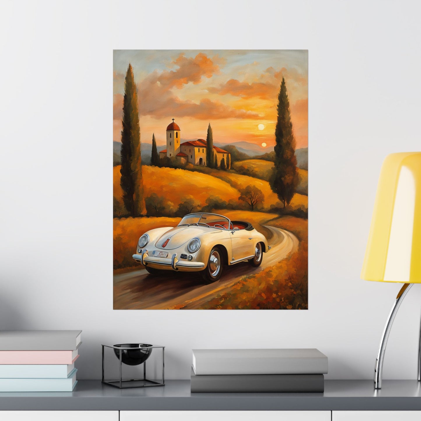 Scenic Vintage Car Posters, Wall Art for Car Lovers, Home Décor, Gifts for Him, Retro Style