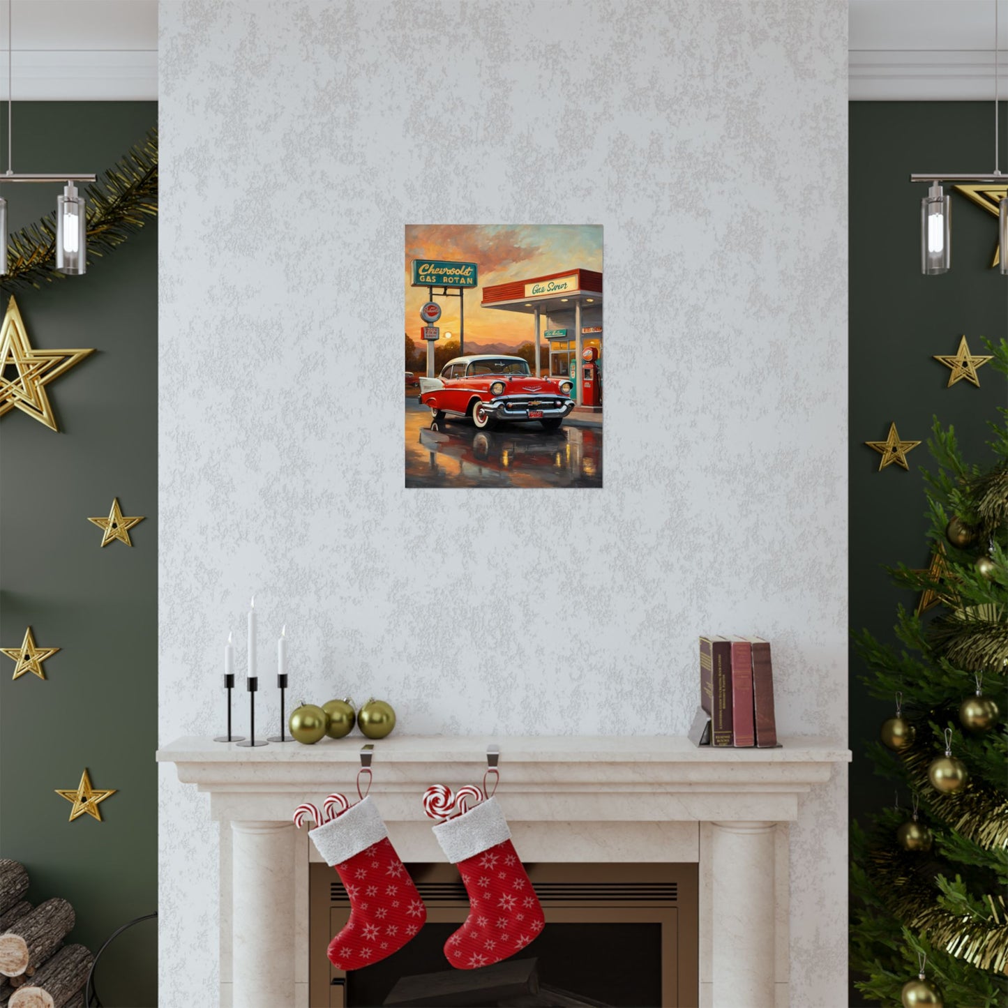 Vintage Car Wall Art Poster, Retro Automotive Decor, Classic Car Poster for Home, Gift for Car Enthusiasts, Nostalgic Wall Decor