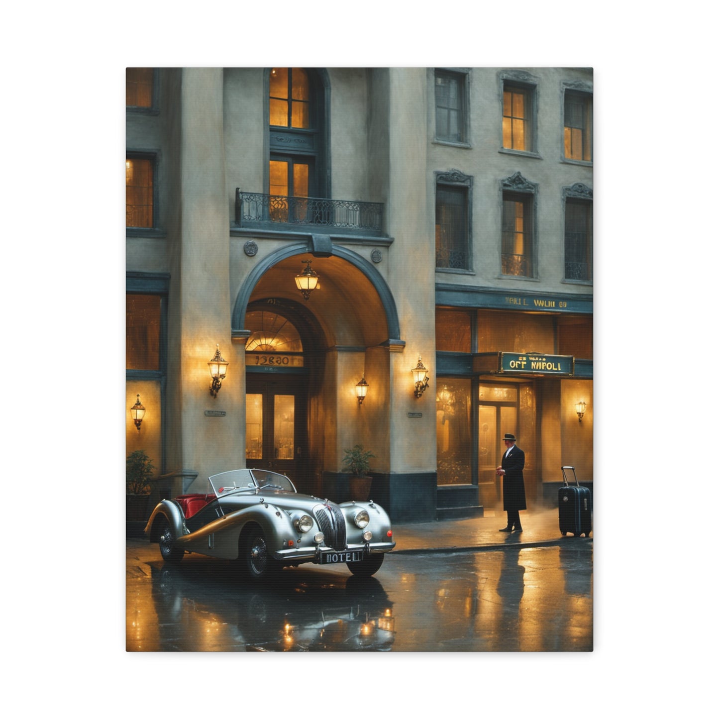 Vintage Car Canvas Wall Art, Classic Automobile Decor, Timeless Home Decoration, Retro Art Print, Unique Gift Idea