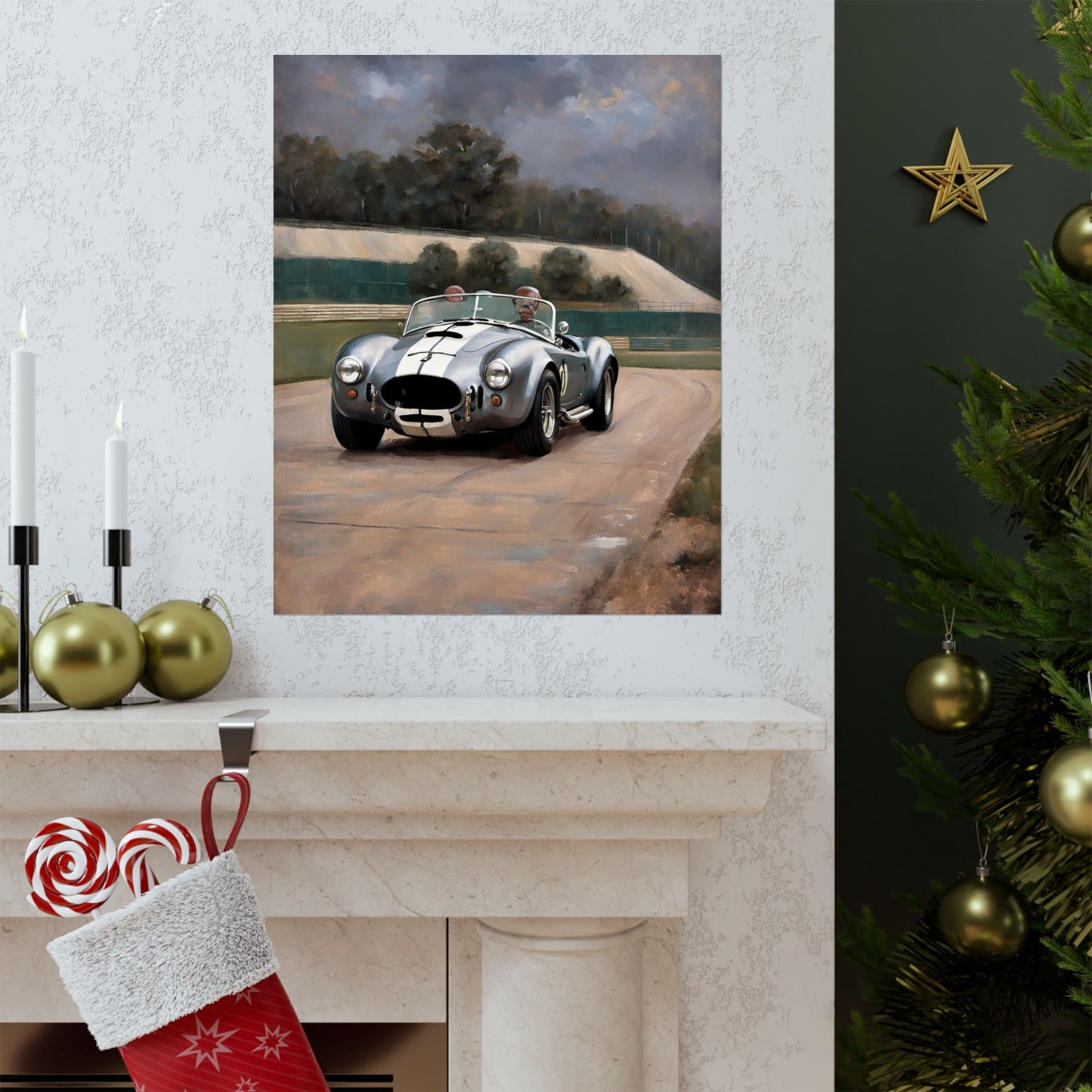 Vintage Car Art Print, Matte Vertical Posters, Racing Decor, Collector's Gift, Gift for Him, Automotive Wall Art Printify