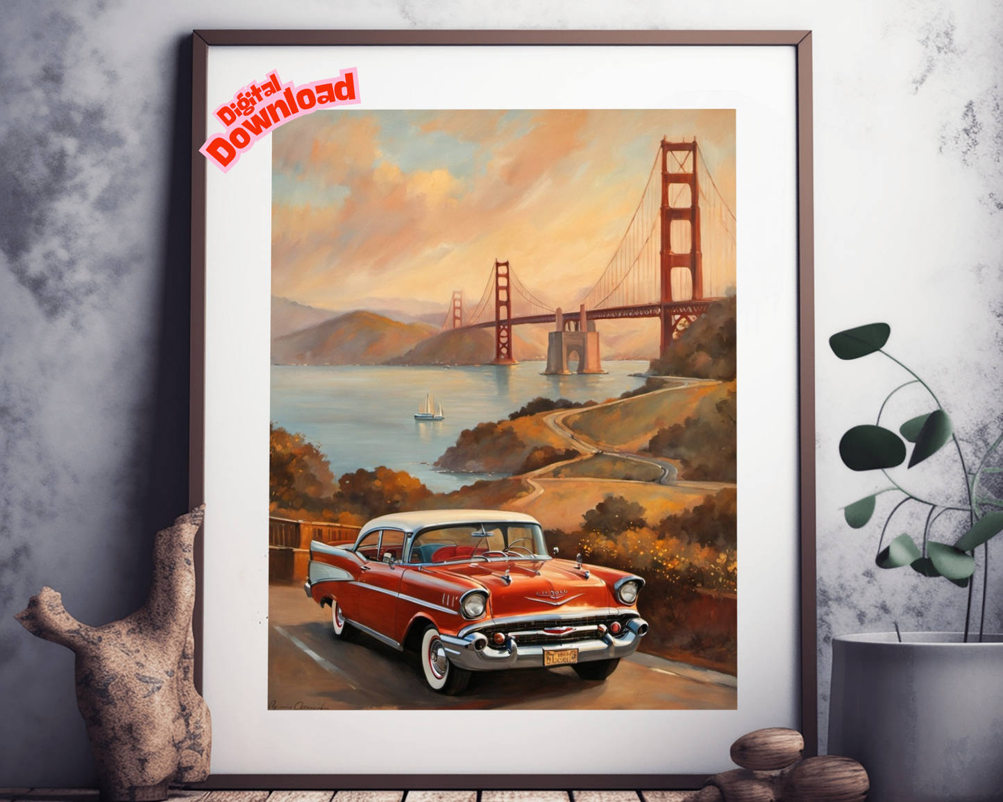 AquilVision Scenic Sunset Landscape Painting Digital Art