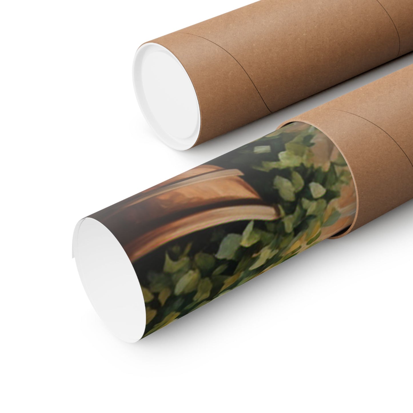 Classic Car Matte Vertical Poster rolled in a brown kraft tube for easy storage and transport
