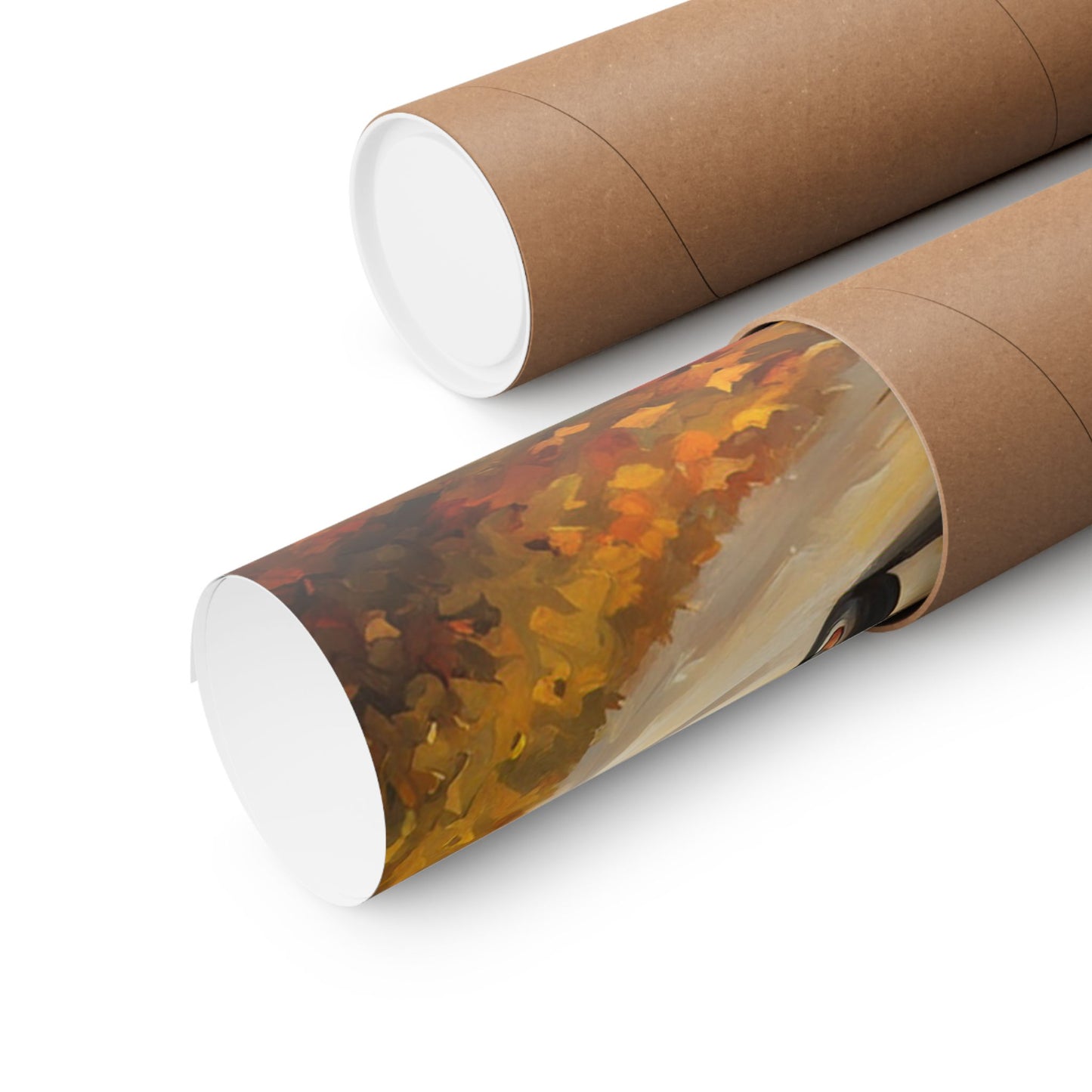 Fall Adventure Matte Vertical Posters rolled in protective tubes ready for shipping