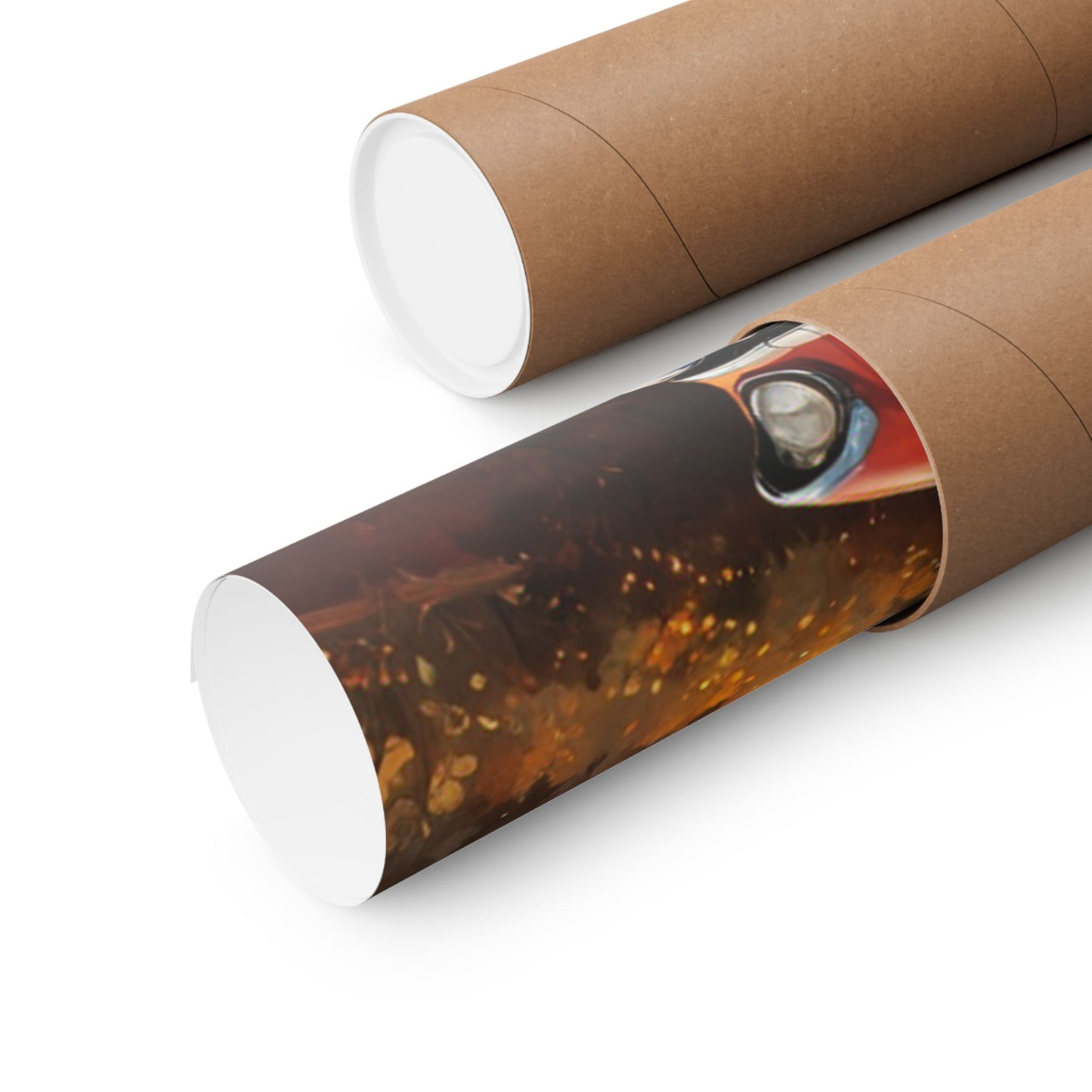 Golden Gate Bridge vintage art print rolled in a protective tube for easy display and storage