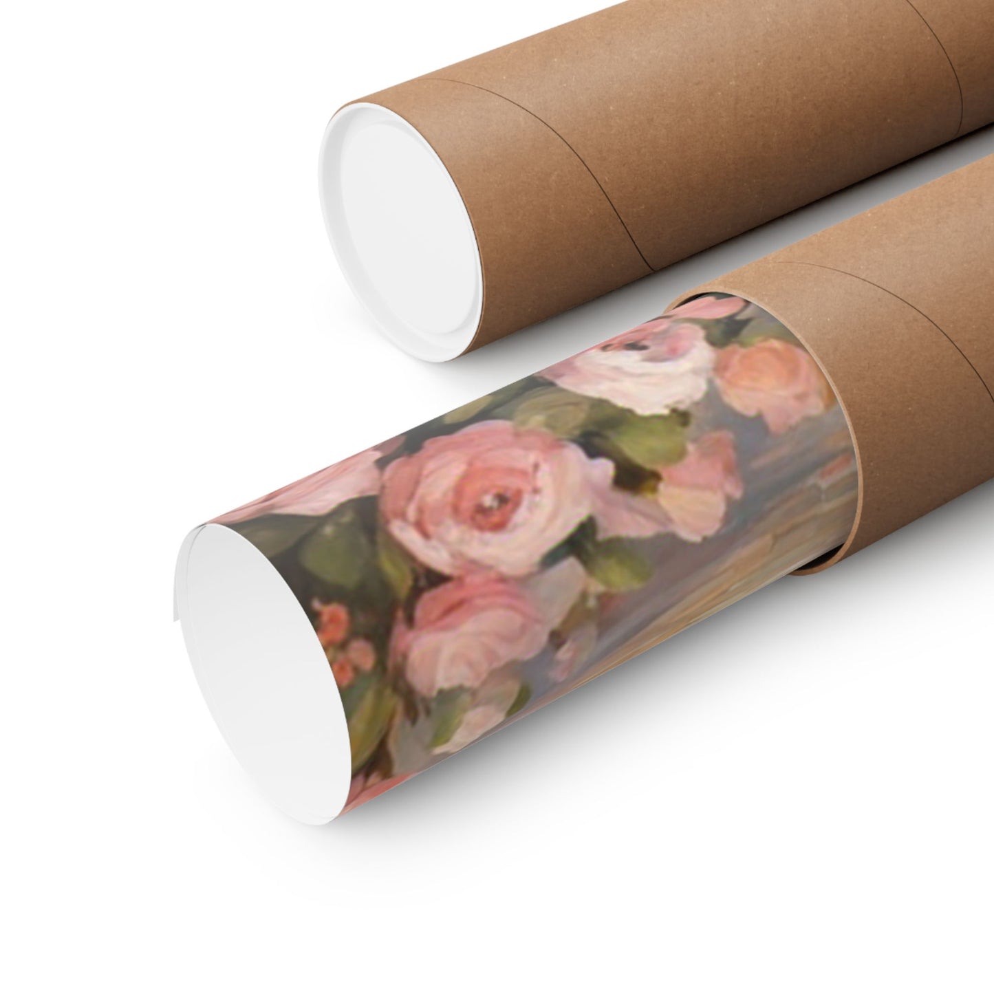 Retro floral poster for home packaged in a protective tube by Printify