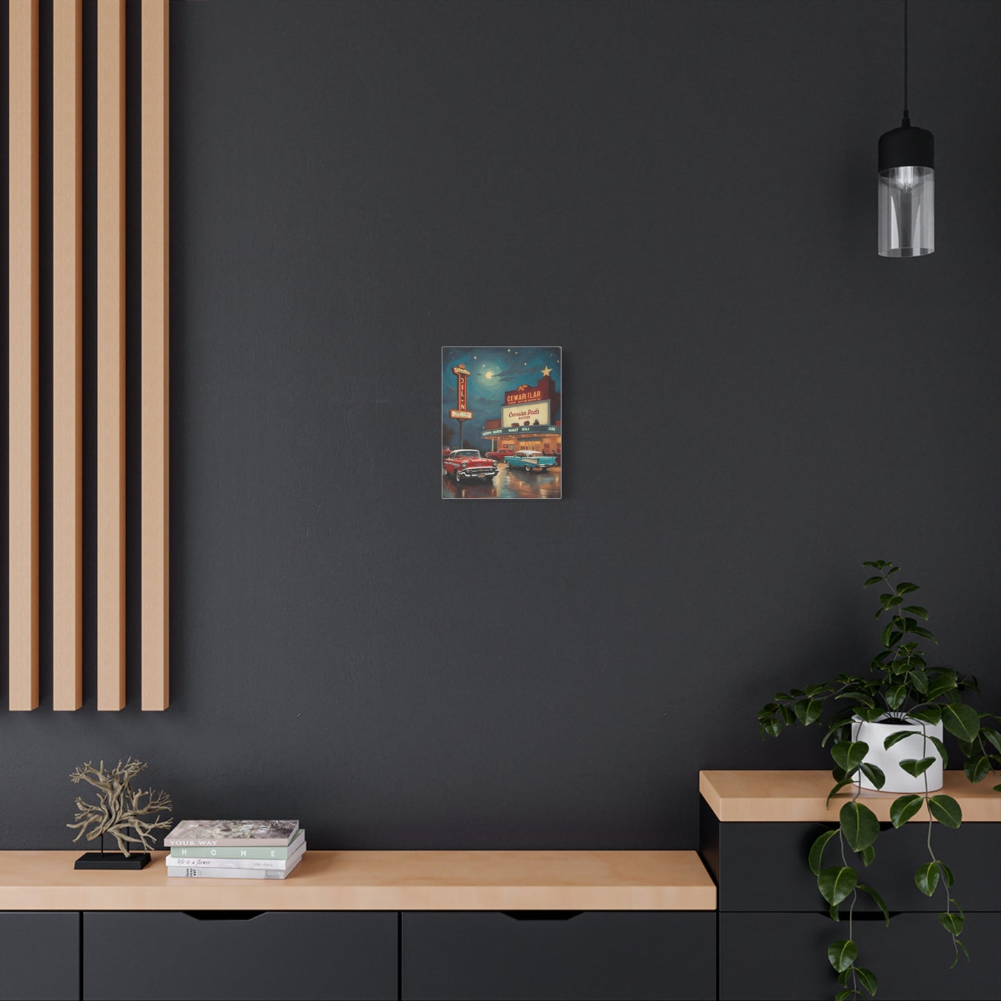 Retro movie theater canvas print featuring a vintage cinema with a nostalgic atmosphere