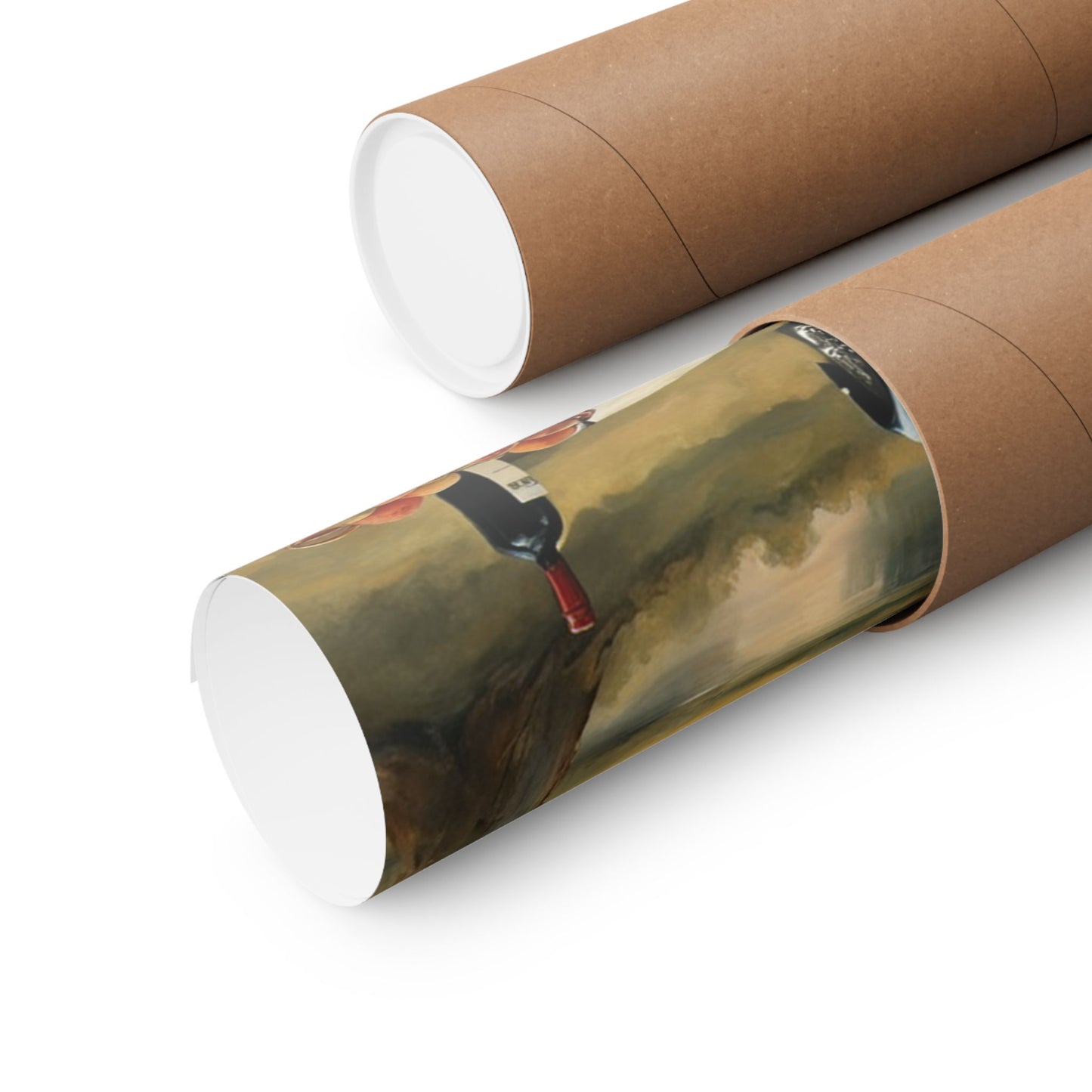 Scenic Vintage Car Matte Vertical Poster rolled and ready for display in a protective tube