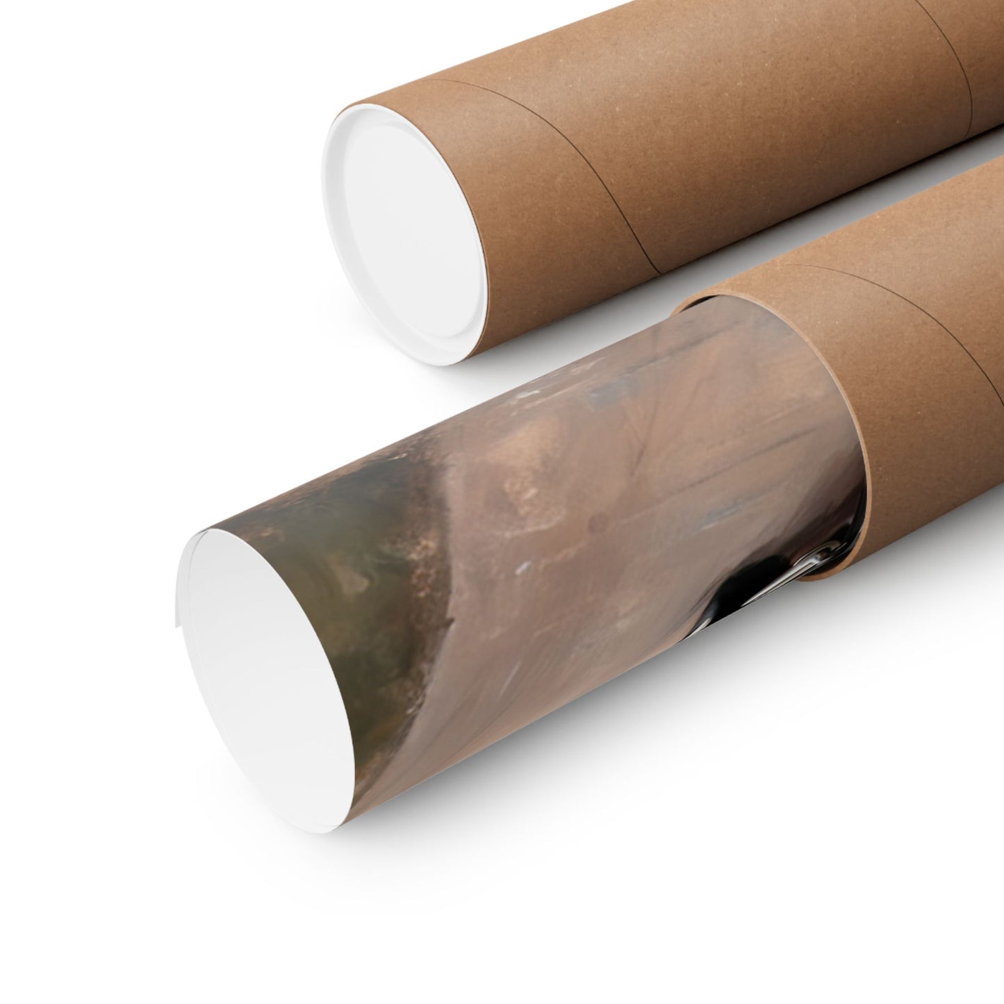 Vintage Car Art Print rolled in a protective tube ready for delivery from Printify