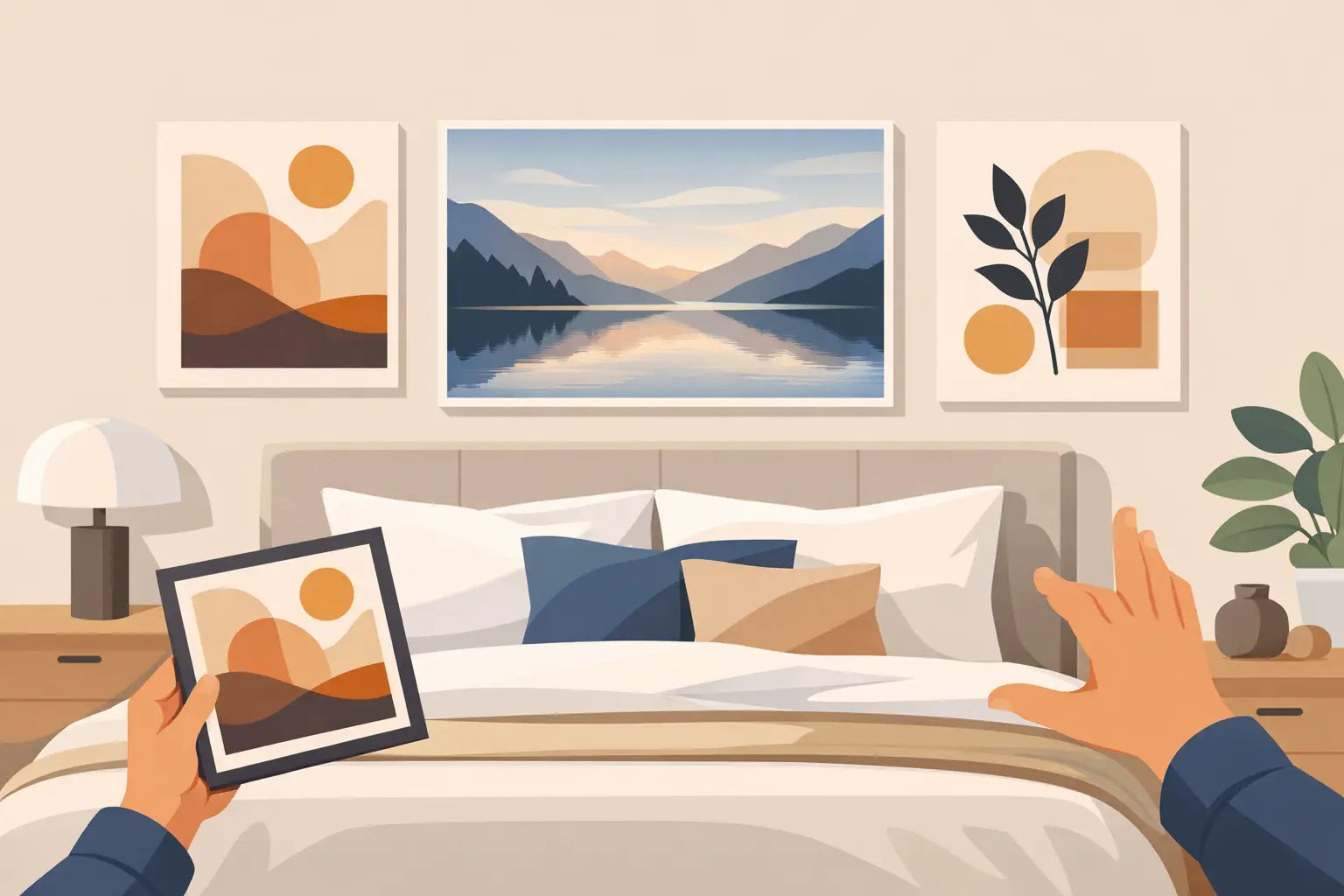 Best Artwork for Above Bed: What Works - AquilVision