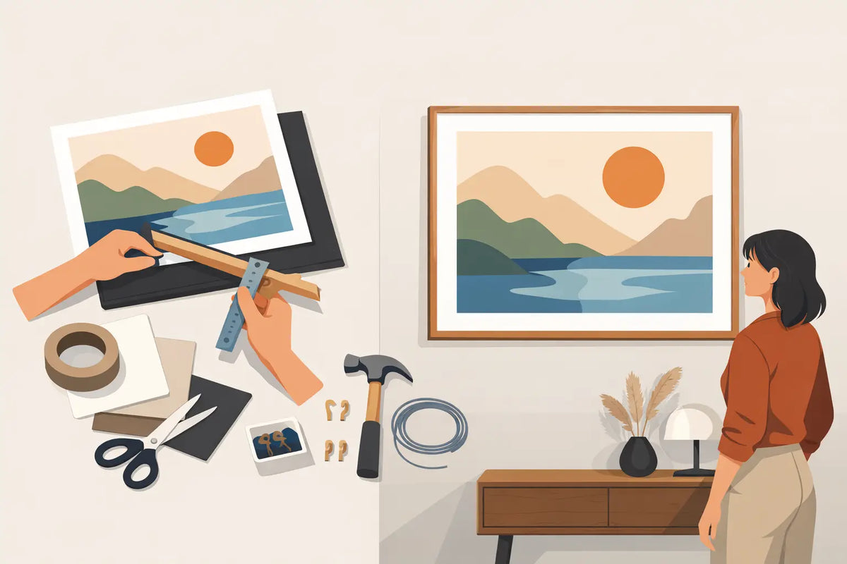 How to Frame Oversized Prints for a Polished Wall