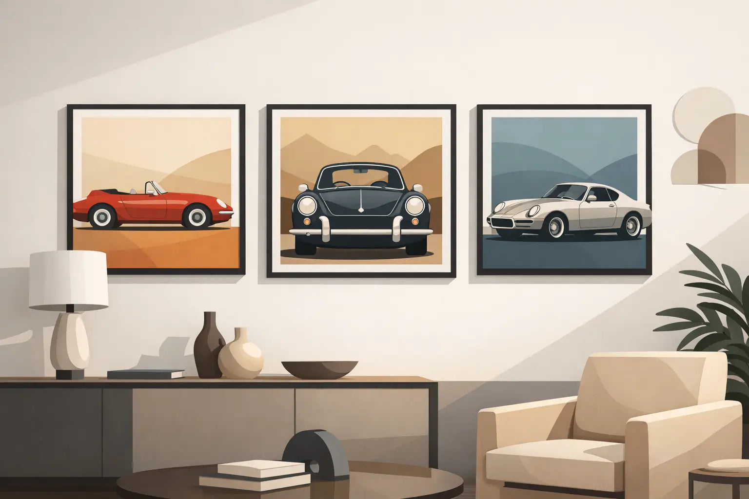 Classic Car Wall Art for Refined Spaces