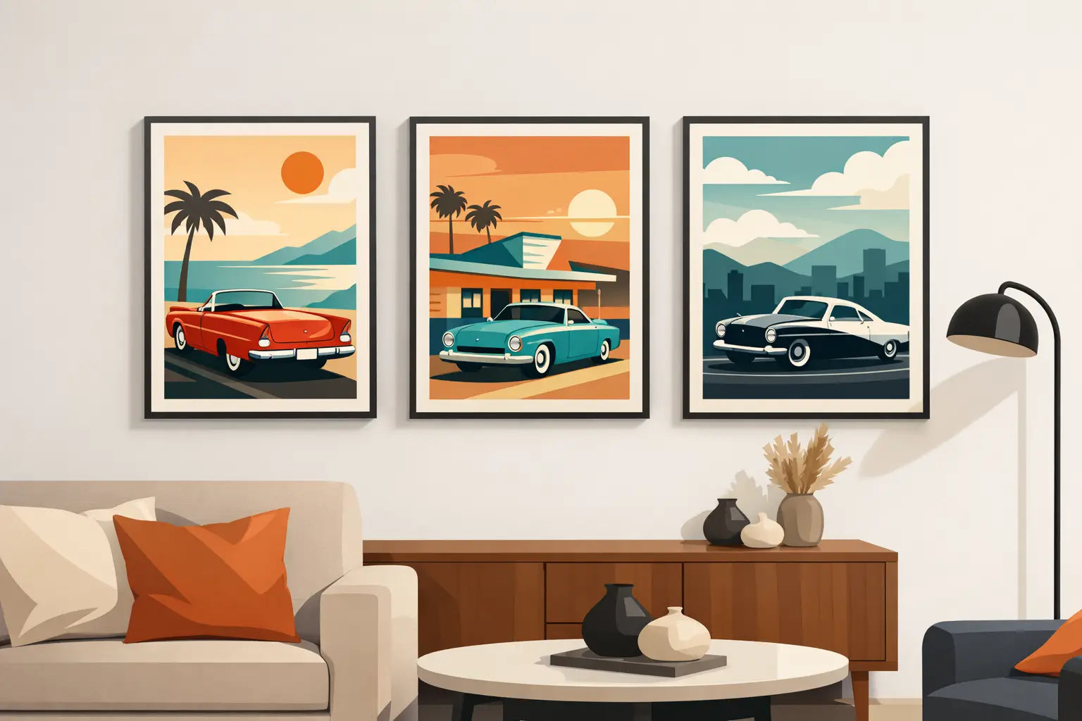 1950s Car Posters That Elevate a Room