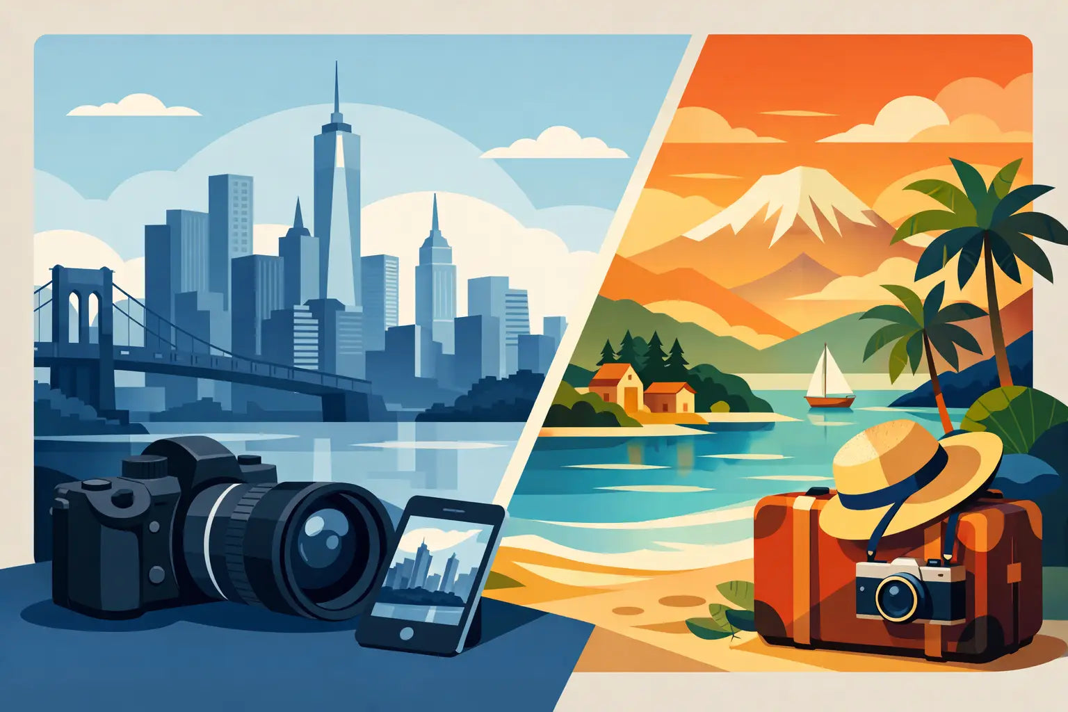 City Photography vs Travel Posters