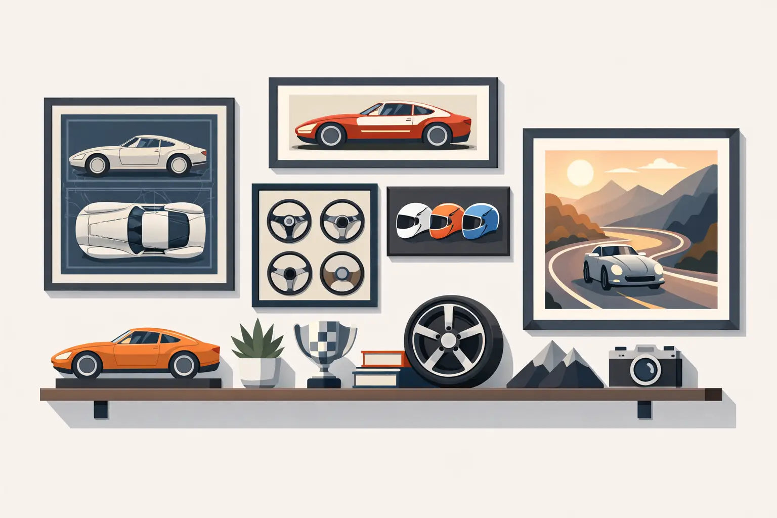 Car Themed Wall Decor That Looks Collected