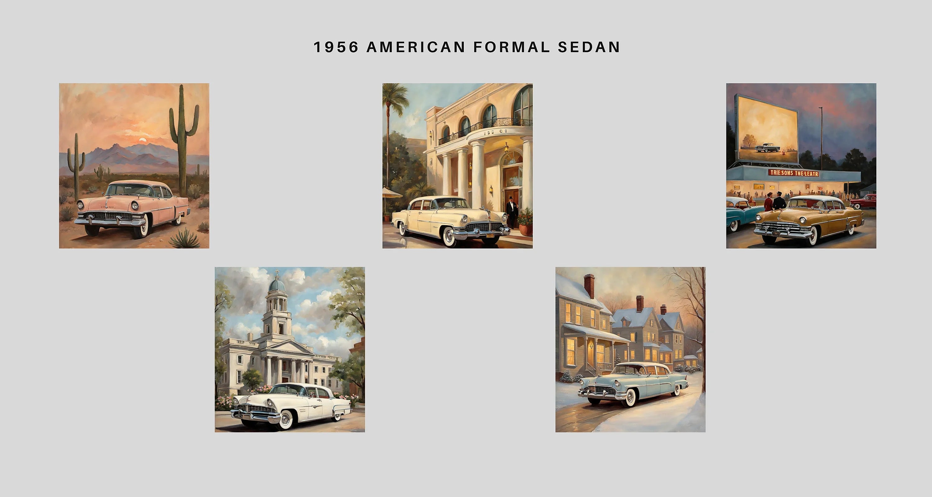 1956 American Formal Luxury Sedan | Prestige Vintage Apparel – AquilVision