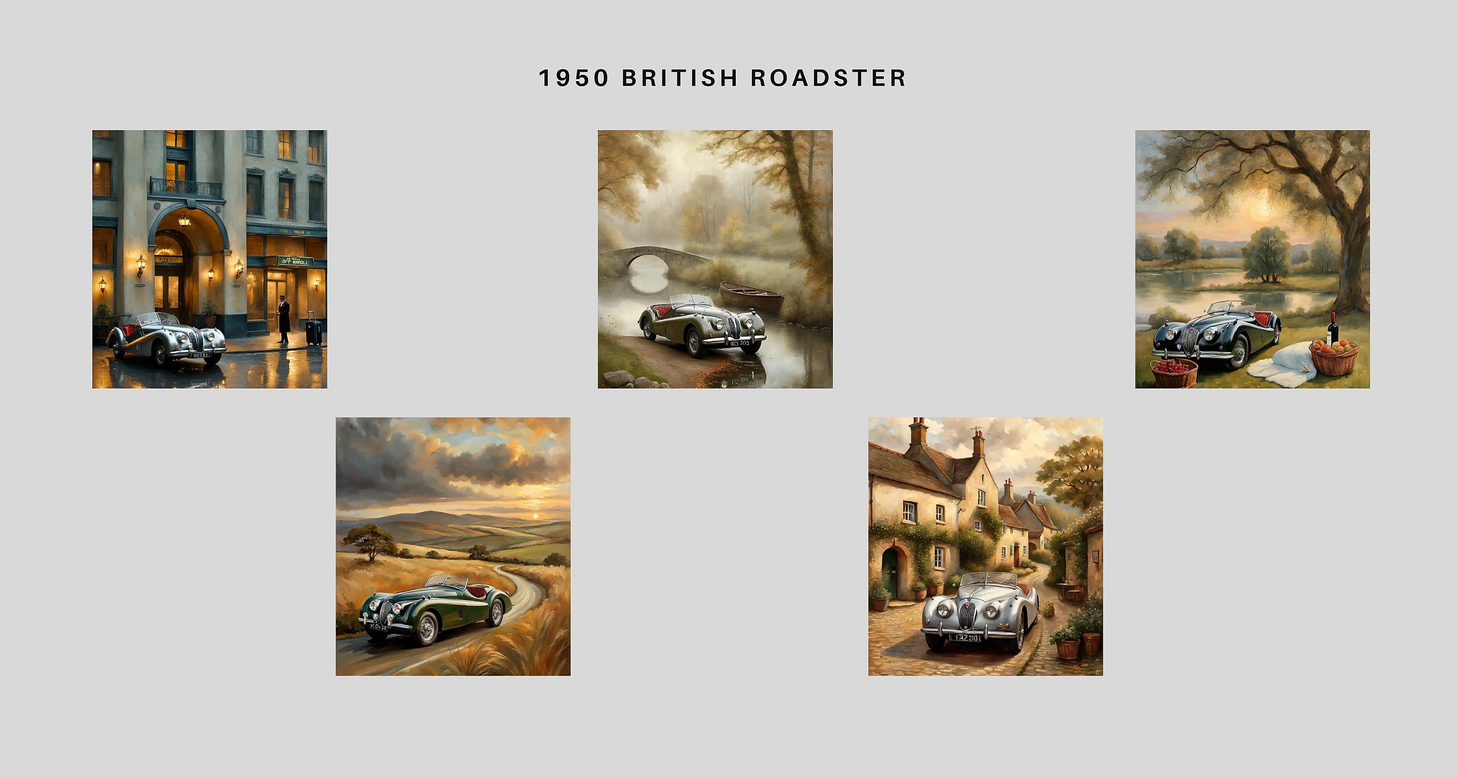 1950 British Roadster Wall Art Collection