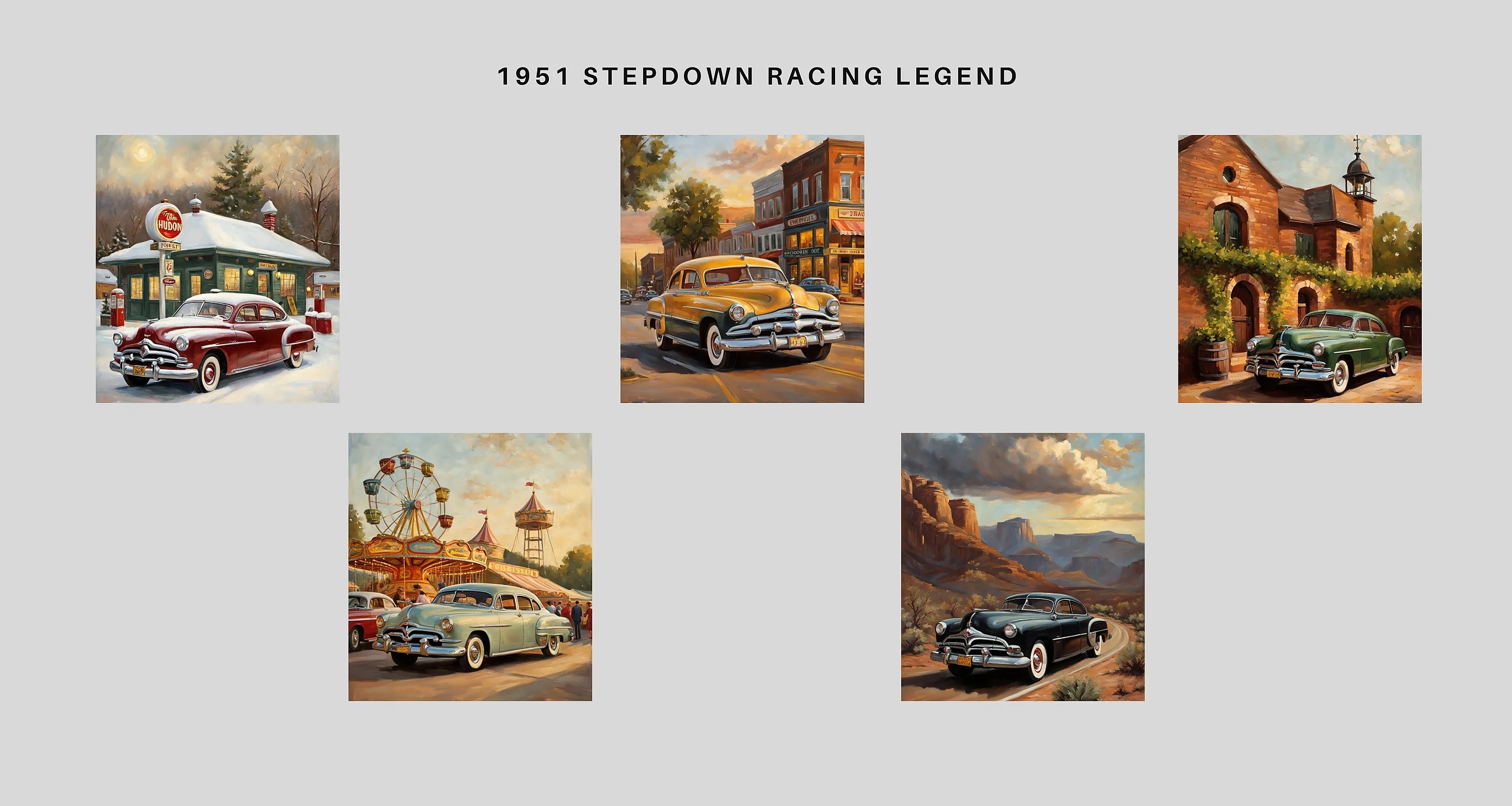 1951 Step-down Racing Legend Canvas Poster Collection