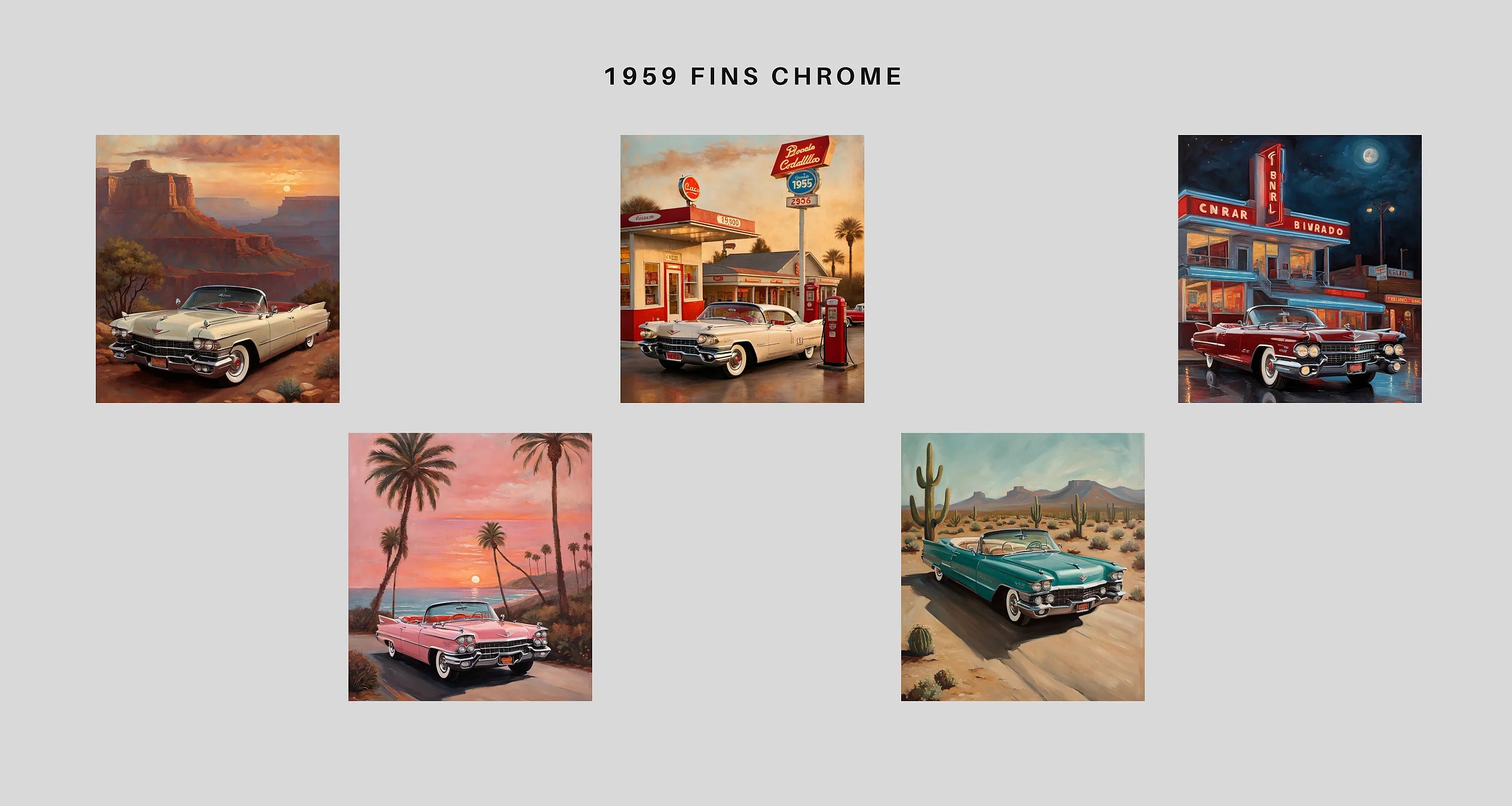 1959 Fins & Chrome Cadillac | Ultimate 50s Luxury Apparel – AquilVision