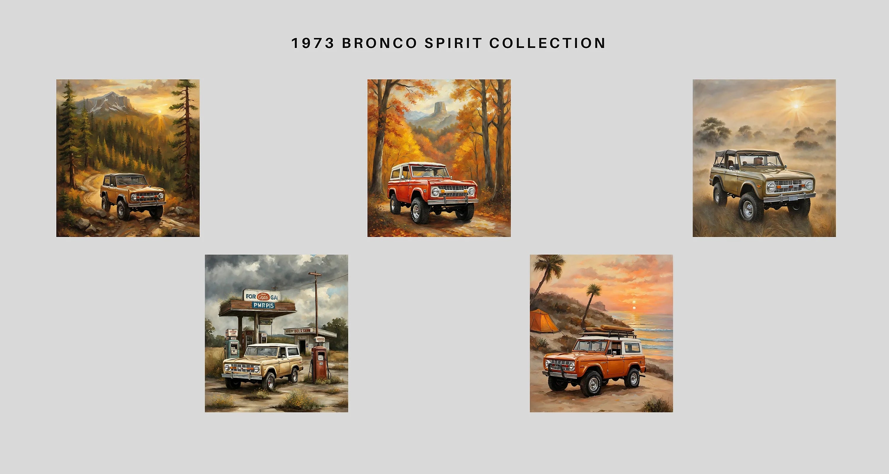 1973 Bronco Spirit Collection: Retro Off-Road Art & Rugged Style – AquilVision