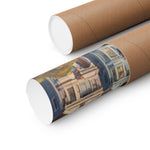 San Francisco Painted Row Houses Matte Poster — Vintage Cityscape Wall Art - AquilVision