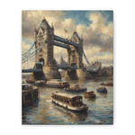 Tower Bridge London Canvas Print — Vintage River Thames Oil-Style Wall Art
