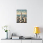 Transamerica Pyramid Matte Canvas Print — Vintage San Francisco Cityscape Wall Art - AquilVision