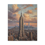 Empire State Building Cityscape Canvas Wall Art — Matte Stretched NYC Skyline