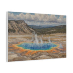 Yellowstone Grand Prismatic Hot Spring Canvas Print - AquilVision