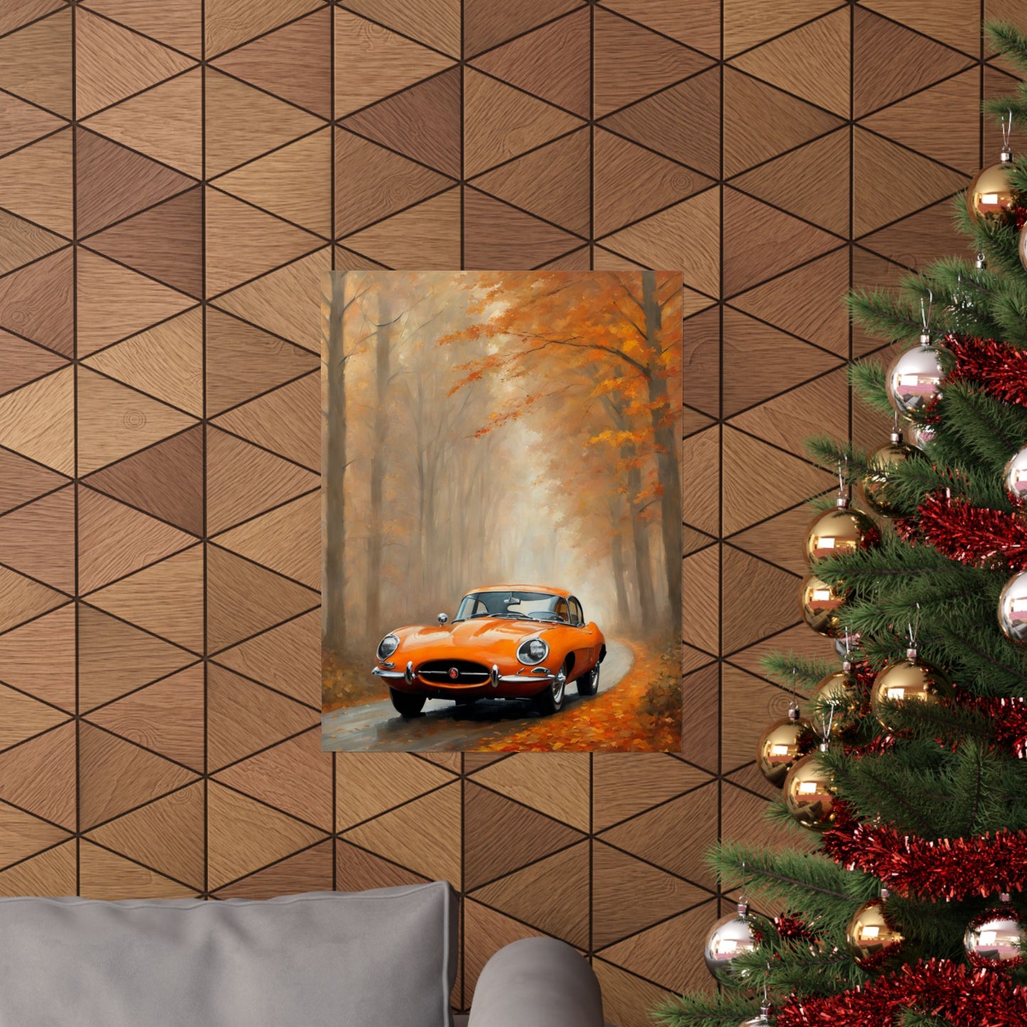 Vintage Car Autumn Matte Vertical Posters, Fall Wall Art, Home Decor, Gift for Car Lovers, Autumn Aesthetic - AquilVision