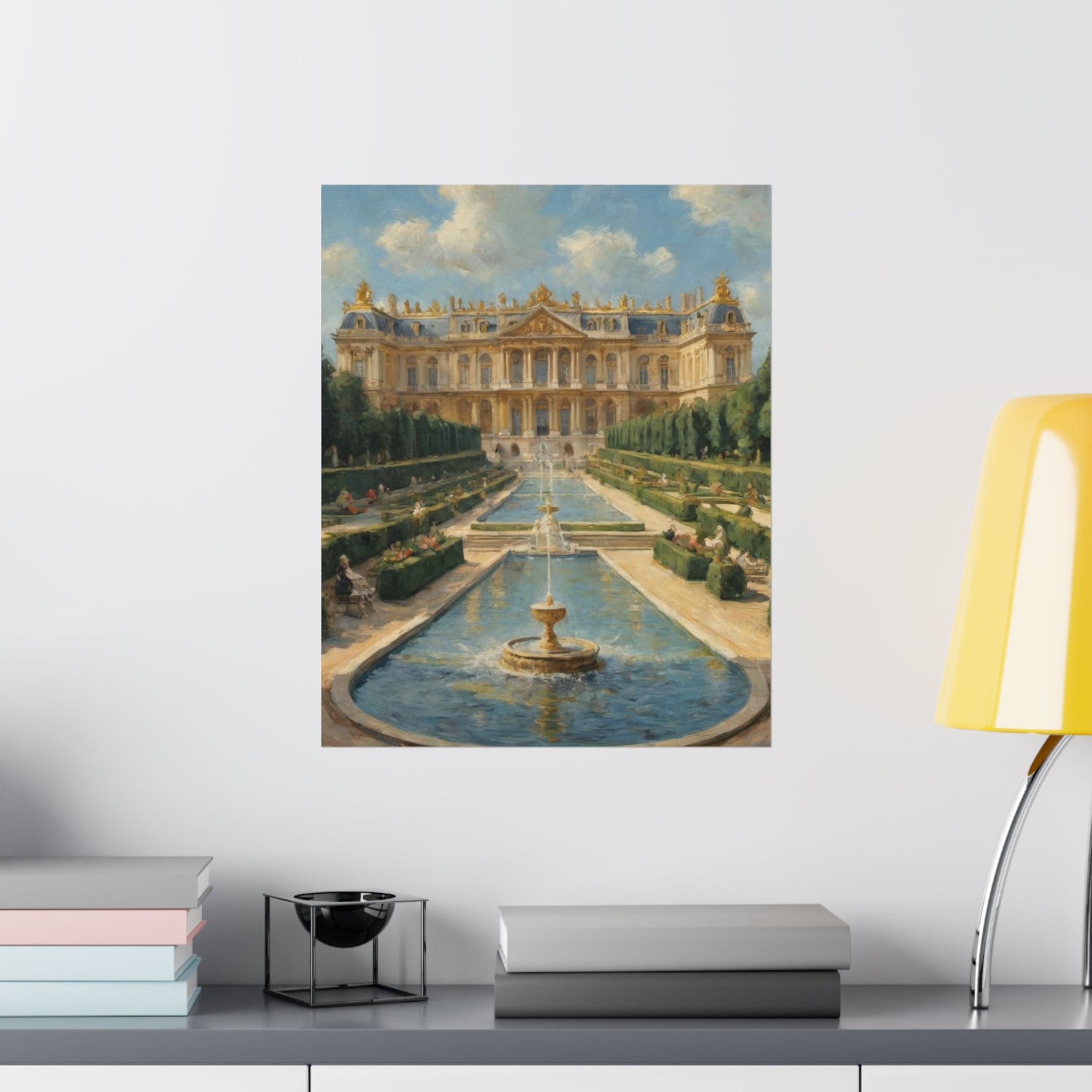 Versailles Palace Fountain Matte Vertical Poster — Classic French Chateau Wall Art - AquilVision