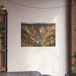 Yellowstone Canyon Waterfall Matte Poster — Landscape Wall Art - AquilVision